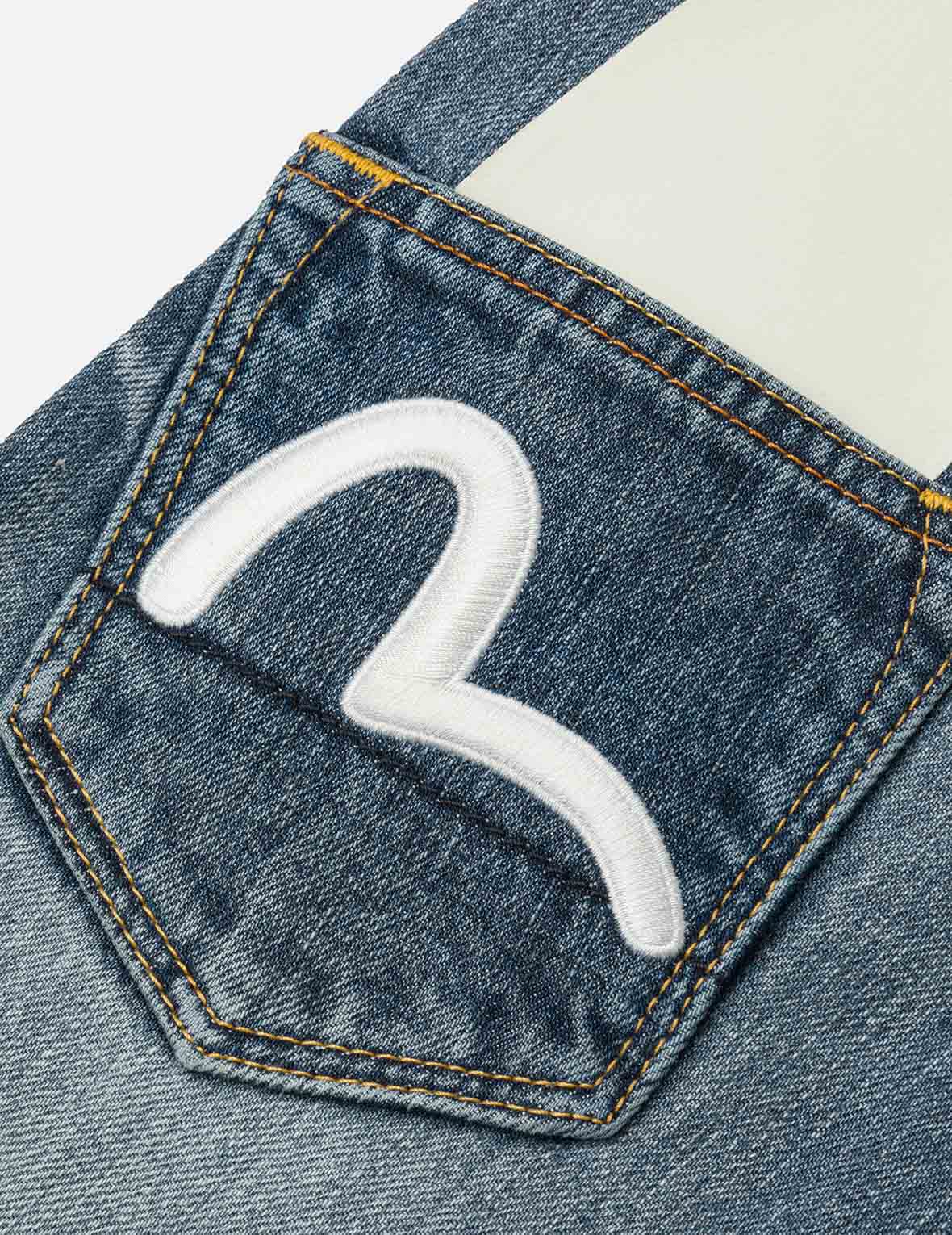 White Seagull Daicock Print Taper Fit Jeans #2017