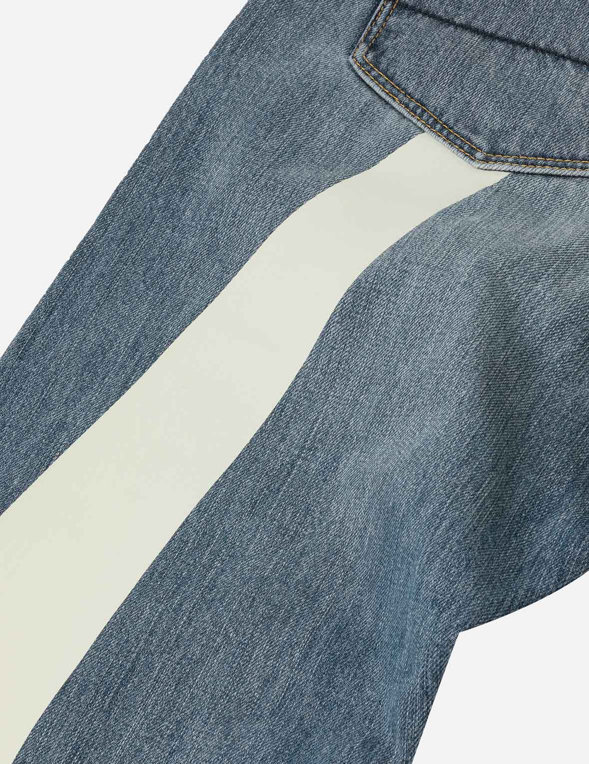 White Seagull Daicock Print Taper Fit Jeans #2017