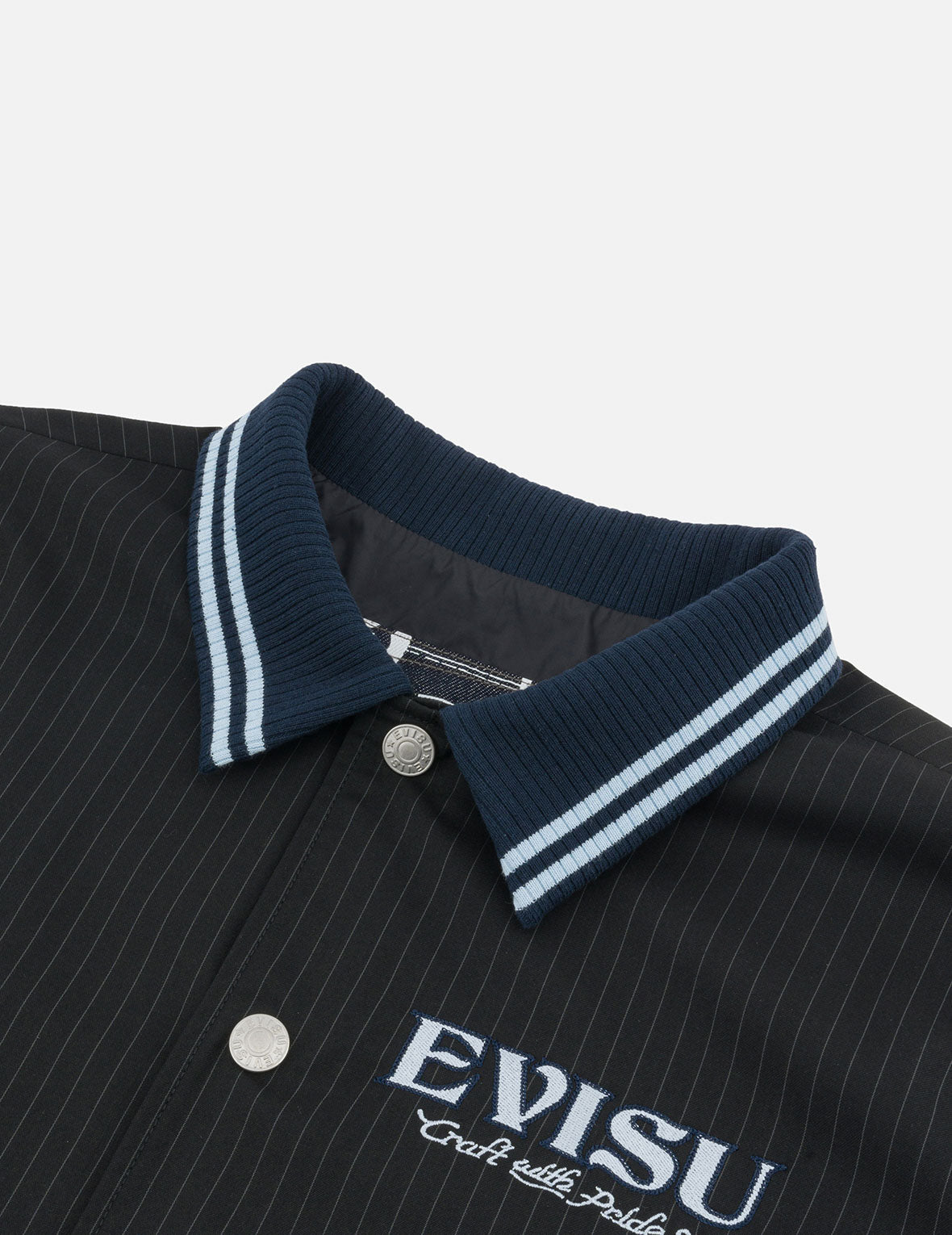 Logo and Slogan Embroidery Regular Fit Striped Suit Ccoach Jacket