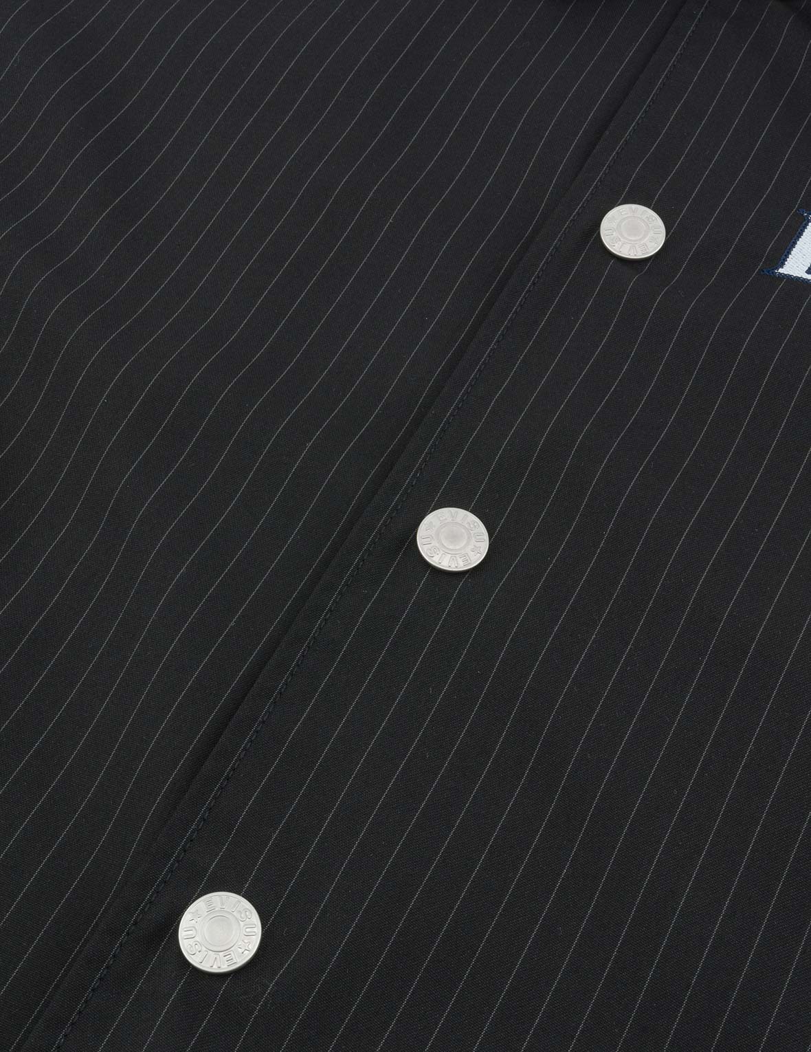 Logo and Slogan Embroidery Regular Fit Striped Suit Ccoach Jacket