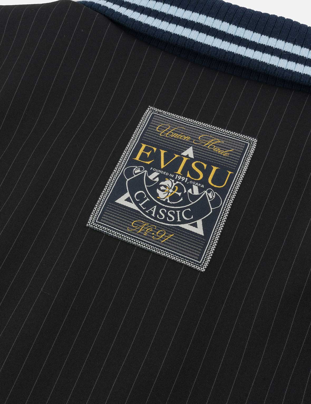 Logo and Slogan Embroidery Regular Fit Striped Suit Ccoach Jacket