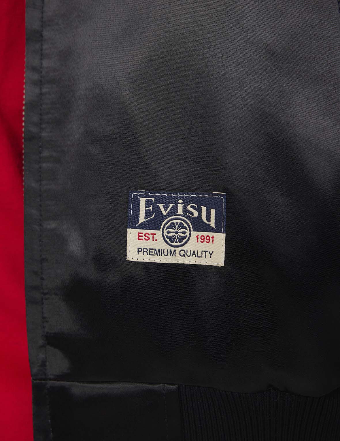 Soaring Snake Embroidery and Traditional Japanese Totem Prints Reversible Relax Fit Souvenir - Red Jacket