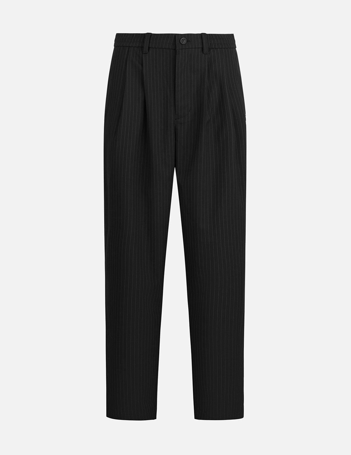 Seagull Embroidery Striped Taper Fit Woven Pants