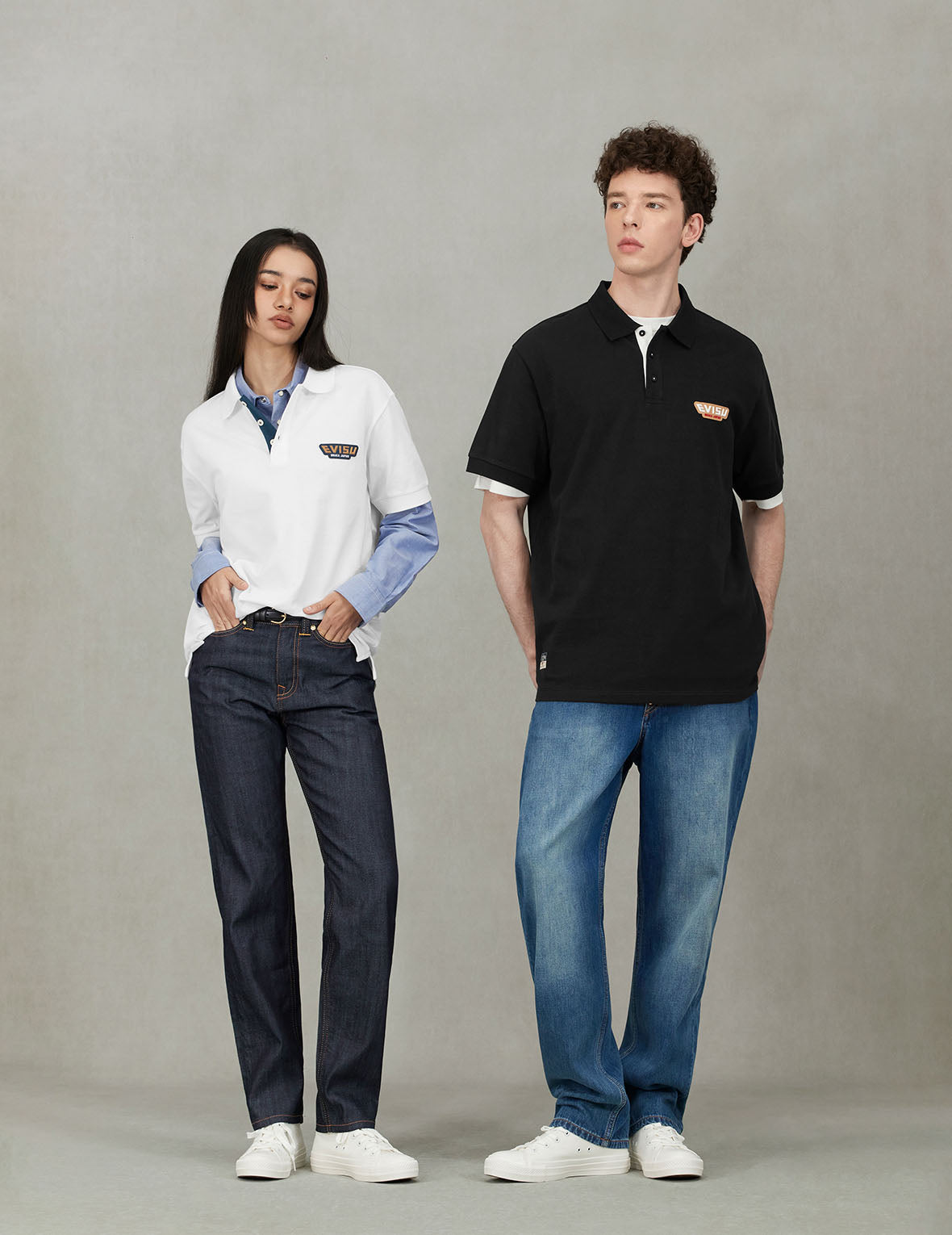 Half Kamon Embroidery and Print Relax Fit Shirt
