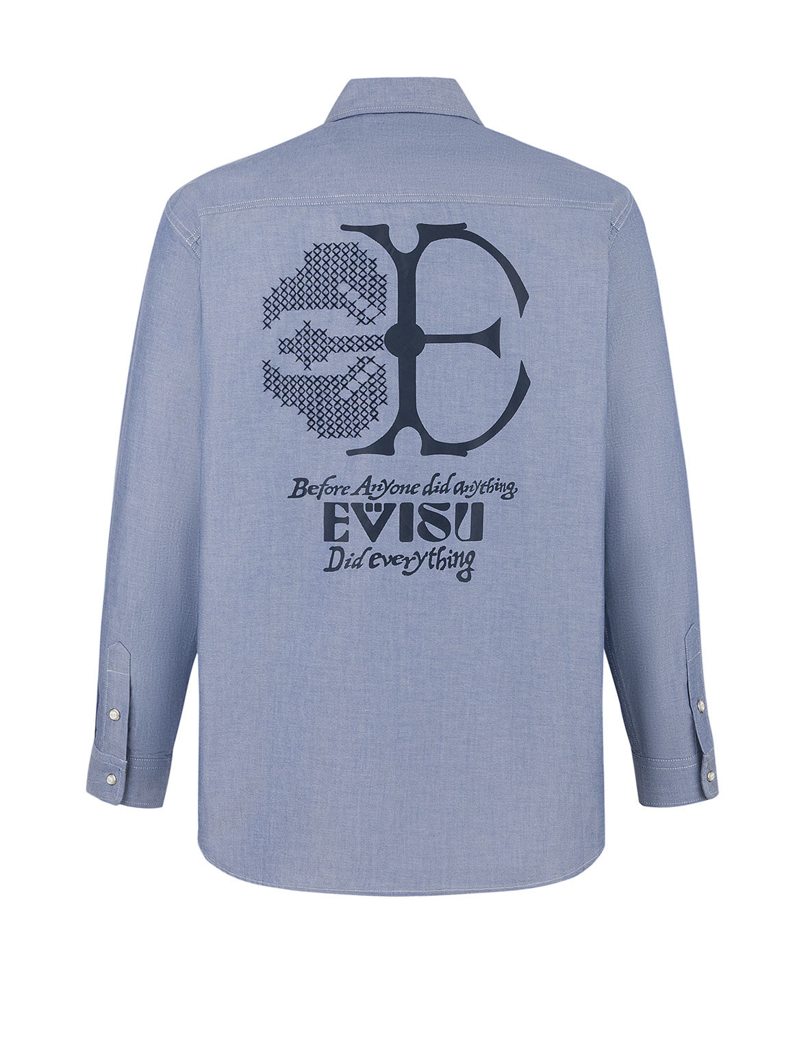 Half Kamon Embroidery and Print Relax Fit Shirt