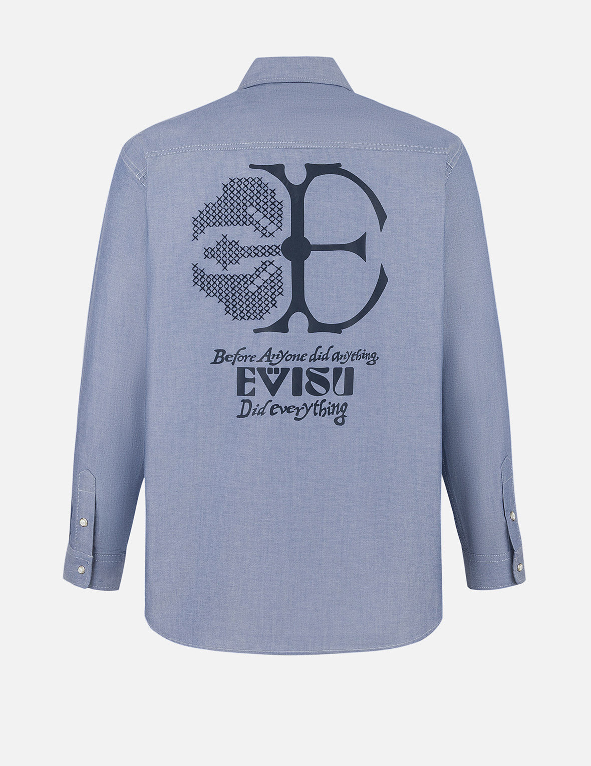 Half Kamon Embroidery and Print Relax Fit Shirt