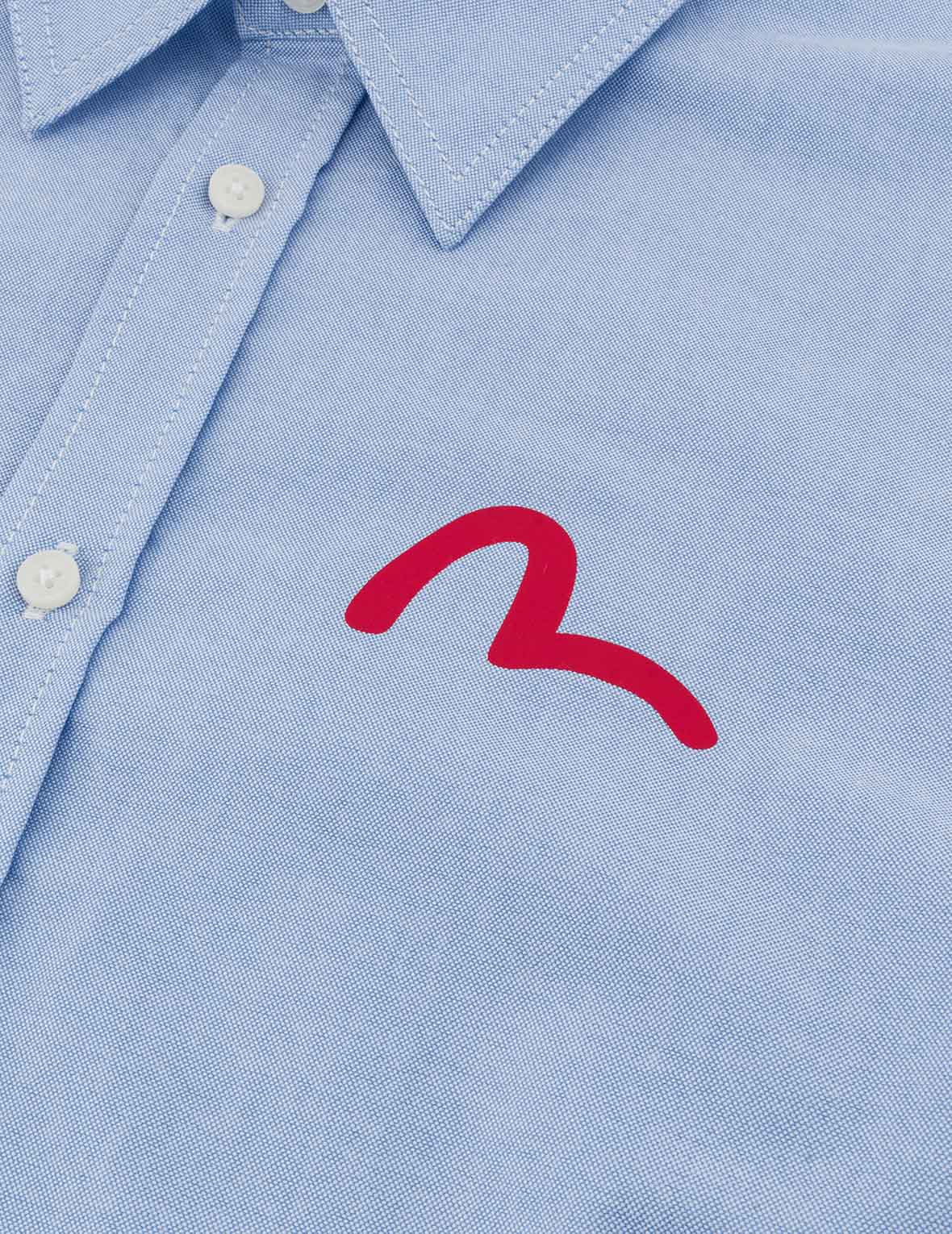 Seagull Embroidery Relax Fit Long Sleeve Oxford Shirt