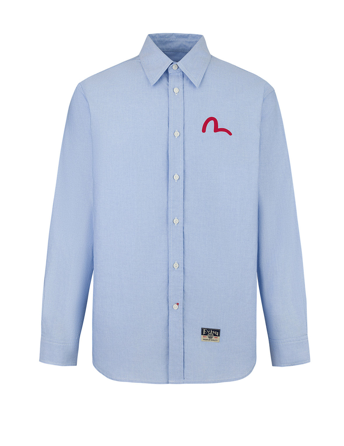 Seagull Embroidery Relax Fit Long Sleeve Oxford Shirt