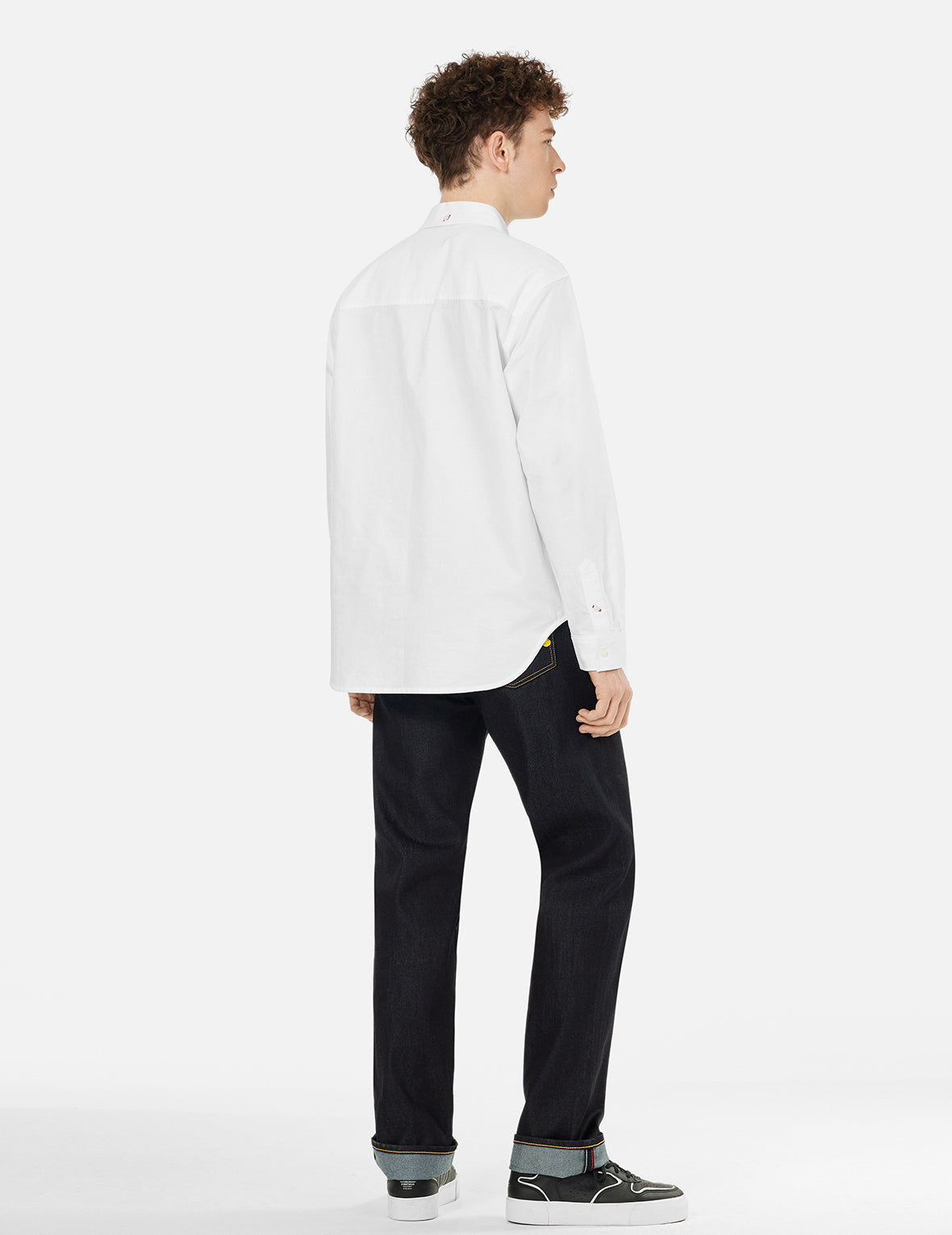 Seagull Embroidery Relax Fit Long Sleeve Oxford Shirt