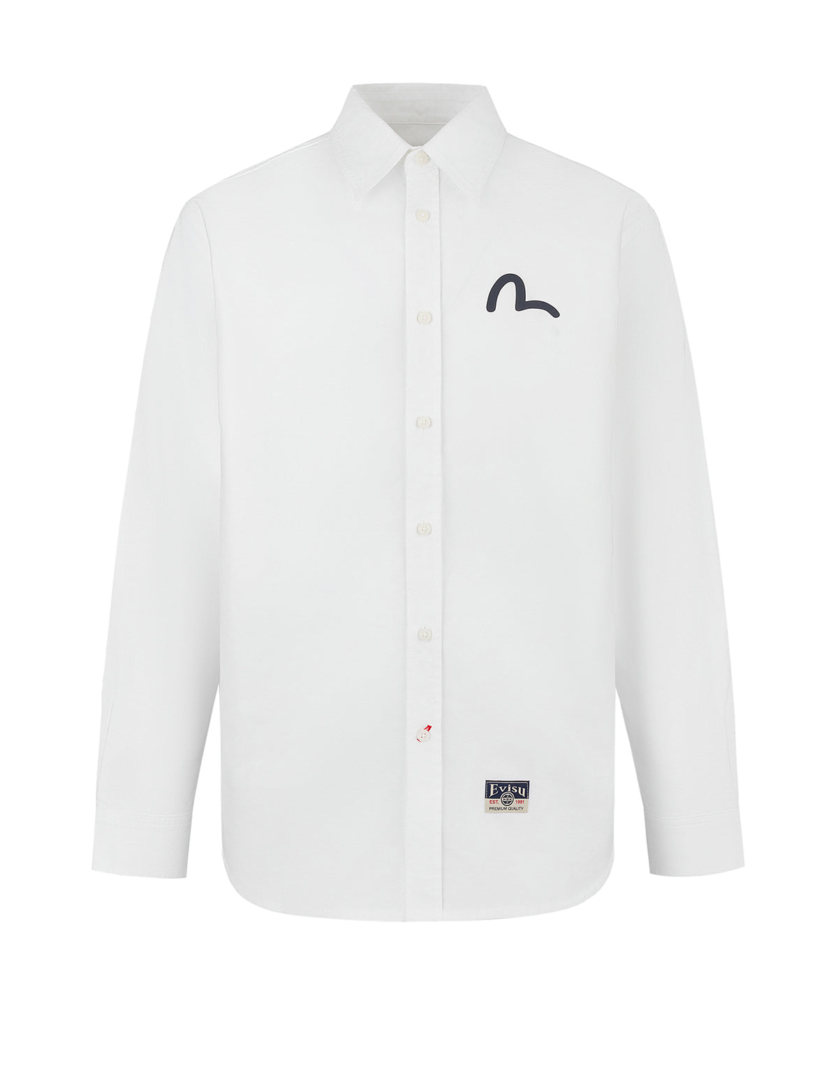 Seagull Embroidery Relax Fit Long Sleeve Oxford Shirt