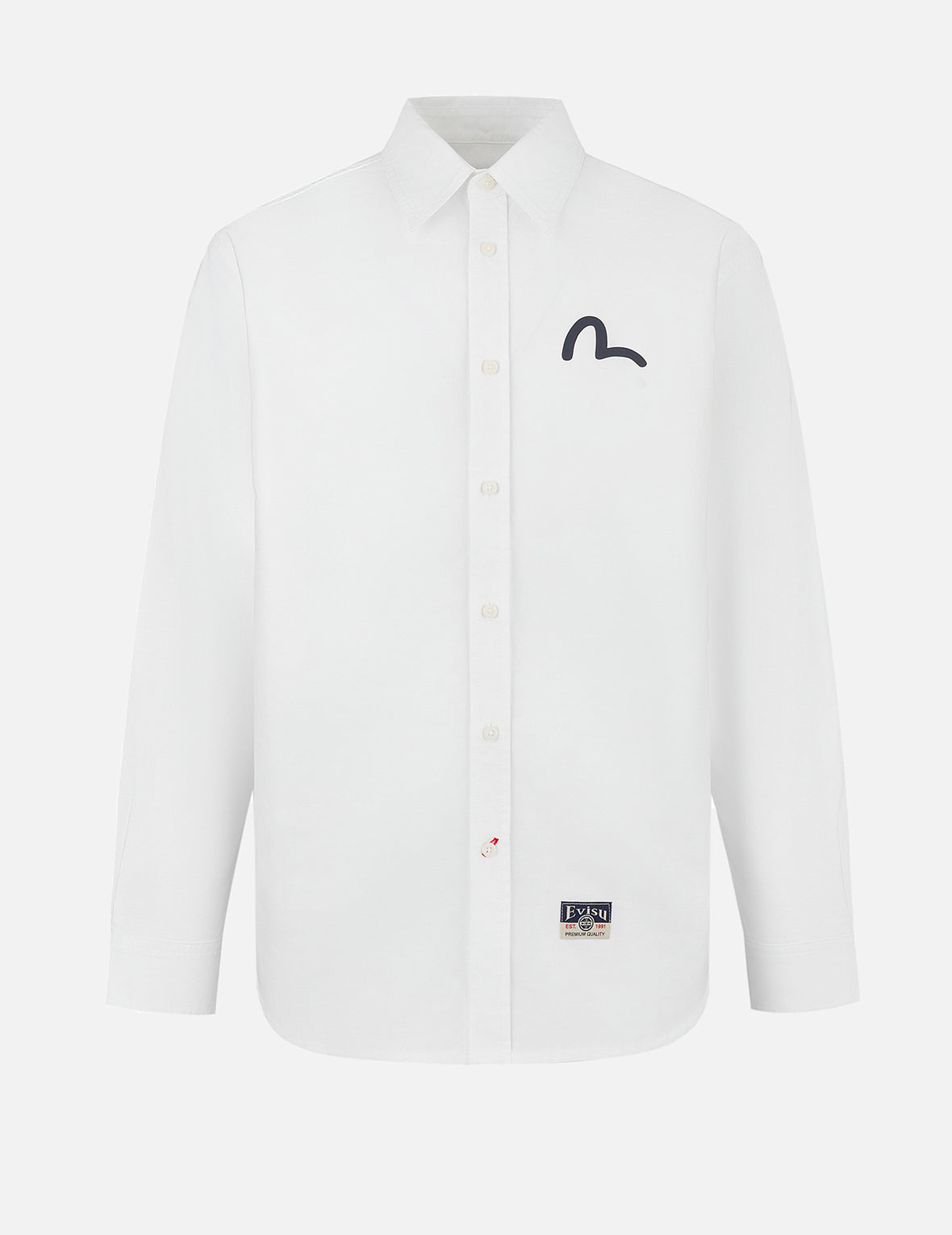 Seagull Embroidery Relax Fit Long Sleeve Oxford Shirt