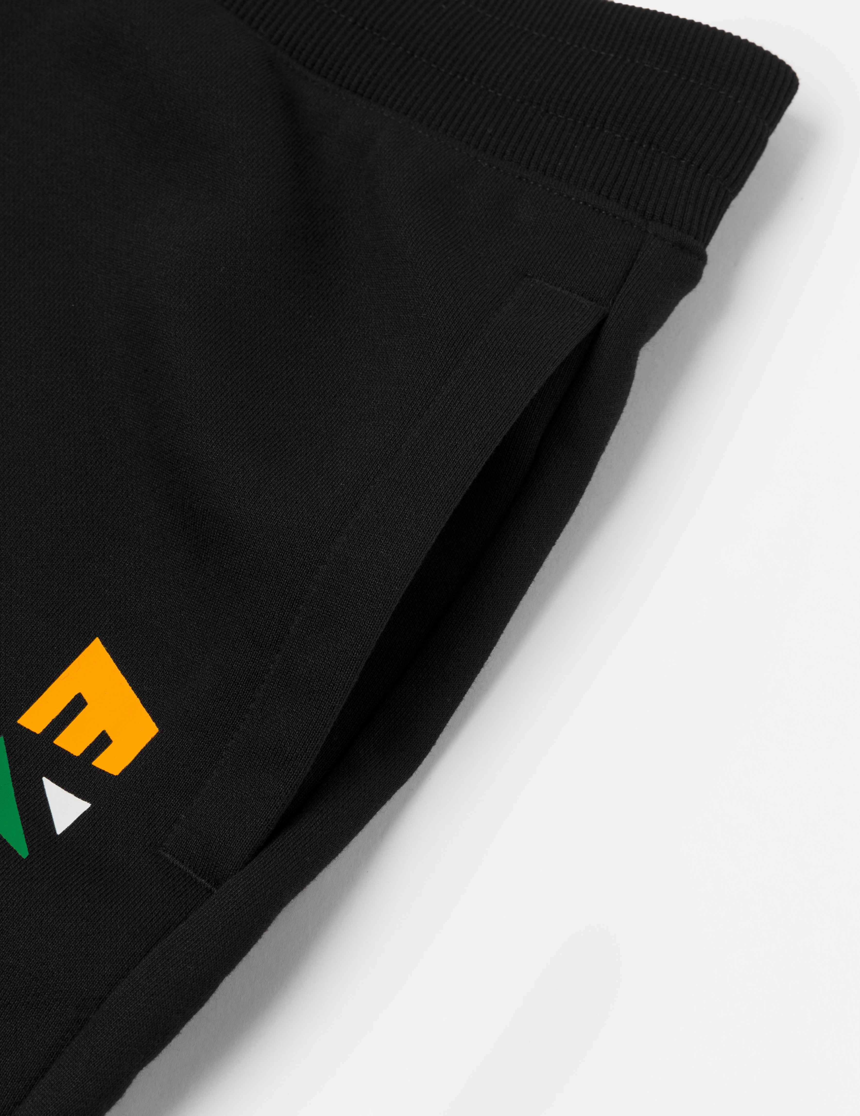 Kamon and Daruma Embroidery Pockets Regular Fit Sweatpants
