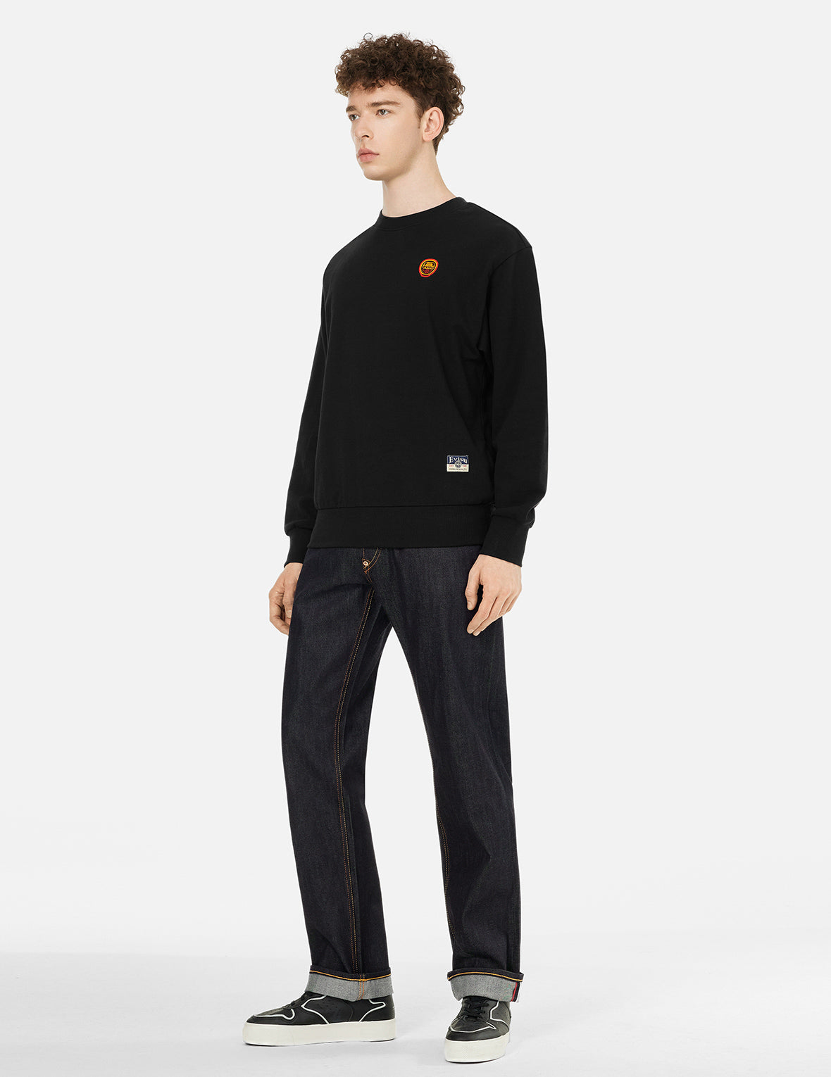 Daruma and Logo Embroidery Relax Fit Sweatshirt