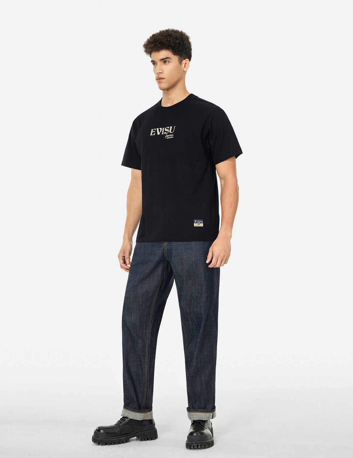 Kamon and Logo Print Relax Fit T-shirt