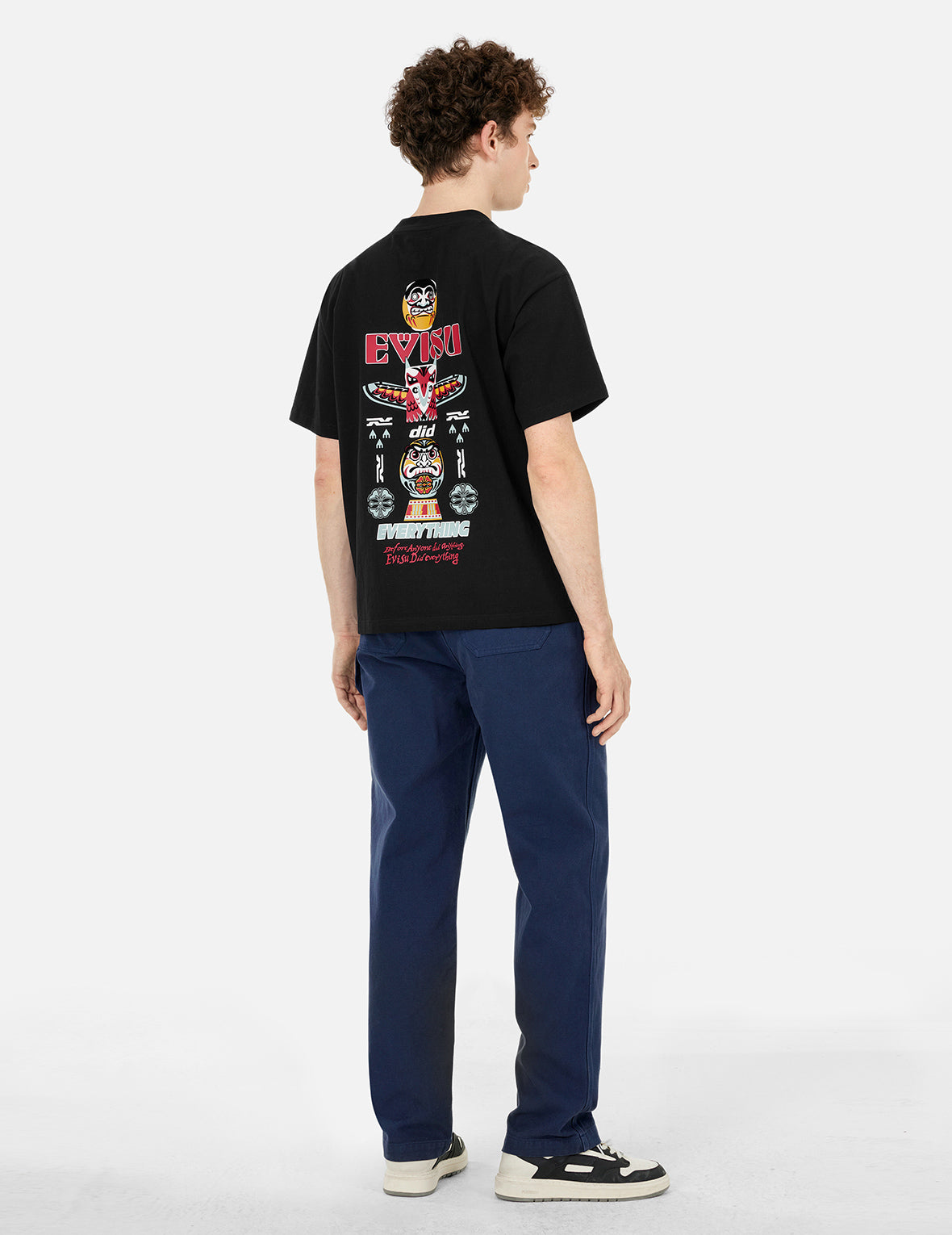Daruma and Totem Print Relax Fit T-shirt