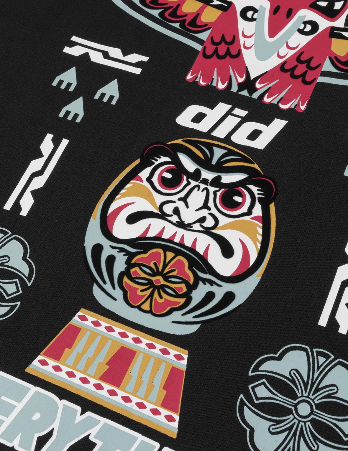 Daruma and Totem Print Relax Fit T-shirt