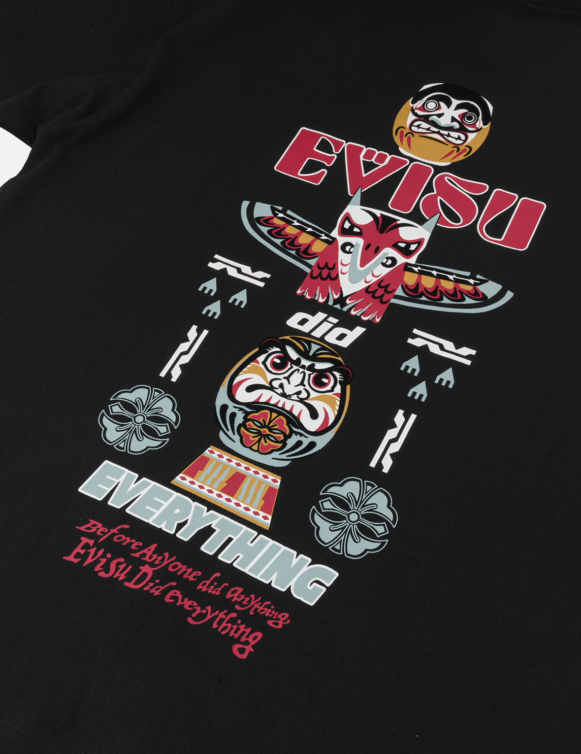 Daruma and Totem Print Relax Fit T-shirt