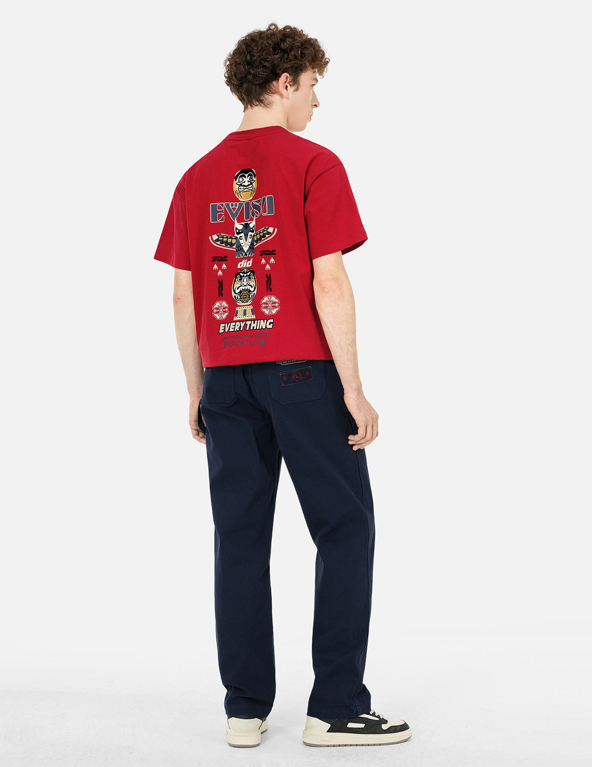 Daruma and Totem Print Relax Fit T-shirt