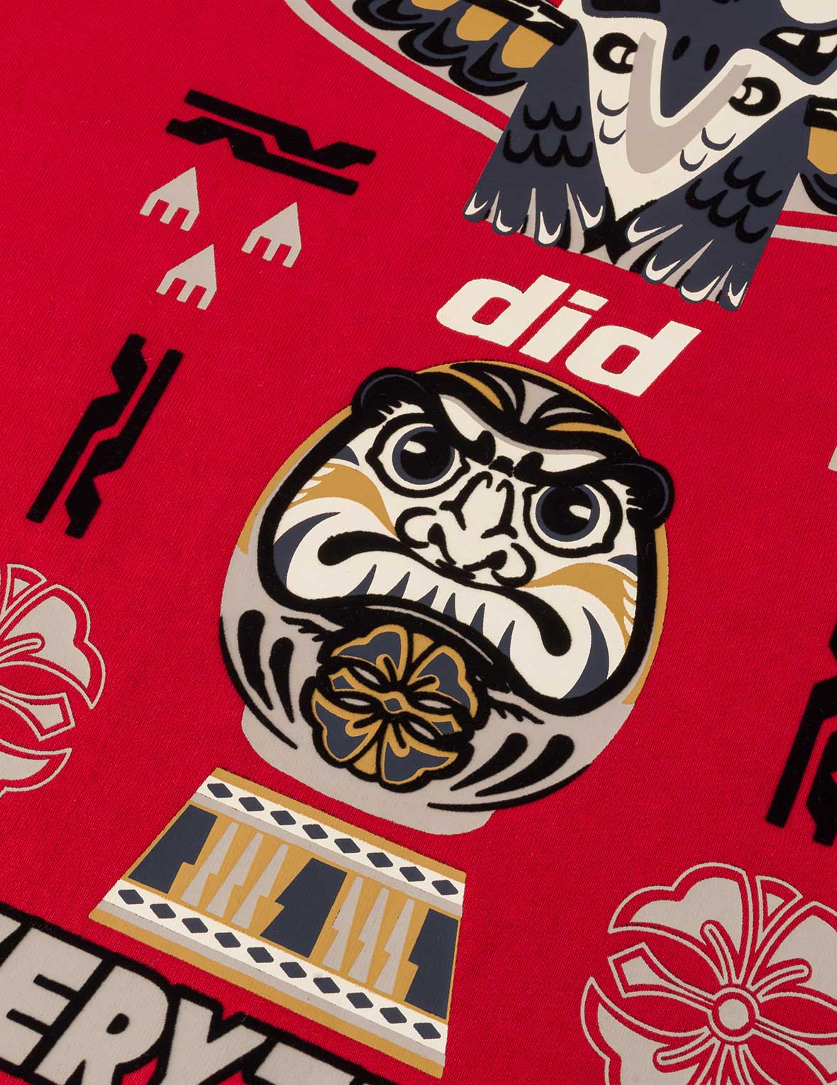 Daruma and Totem Print Relax Fit T-shirt
