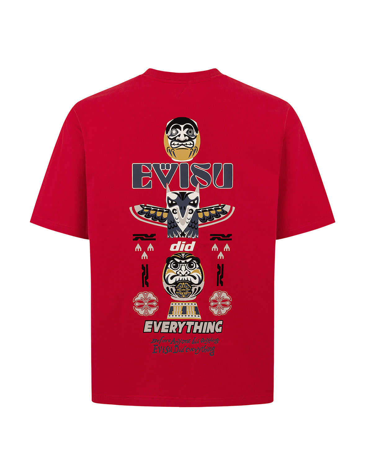 Daruma and Totem Print Relax Fit T-shirt