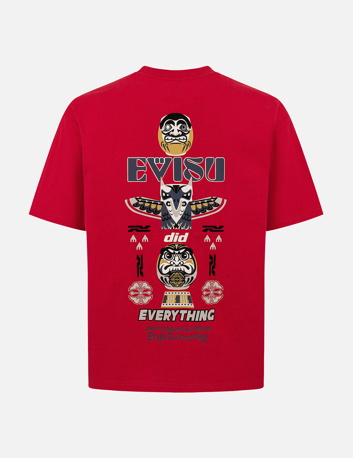 Daruma and Totem Print Relax Fit T-shirt