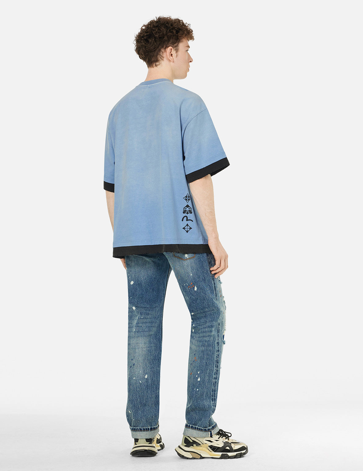 Washed 2-in-1 Oversized T-shirt