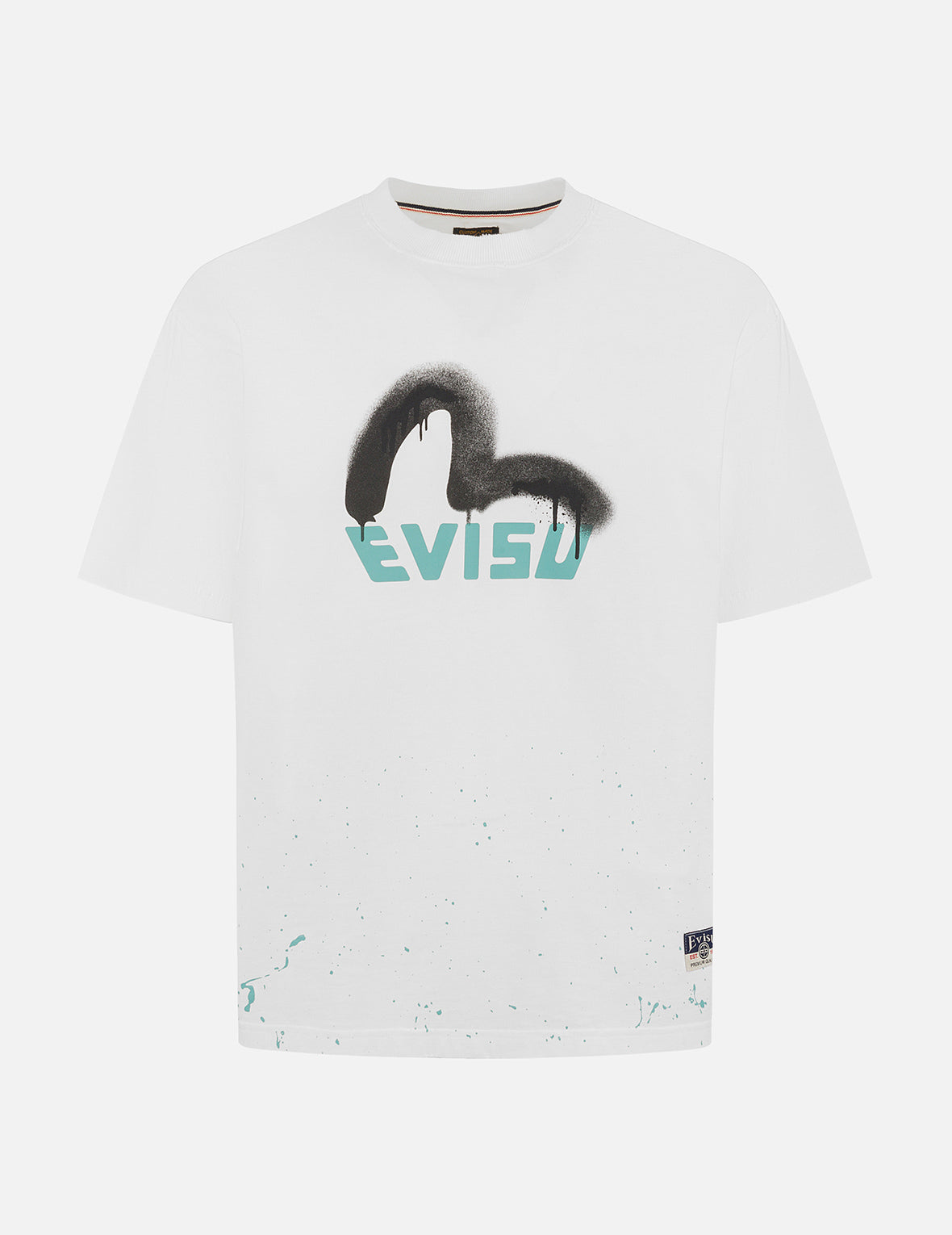 Logo and Seagull Print Relax Fit T-shirt