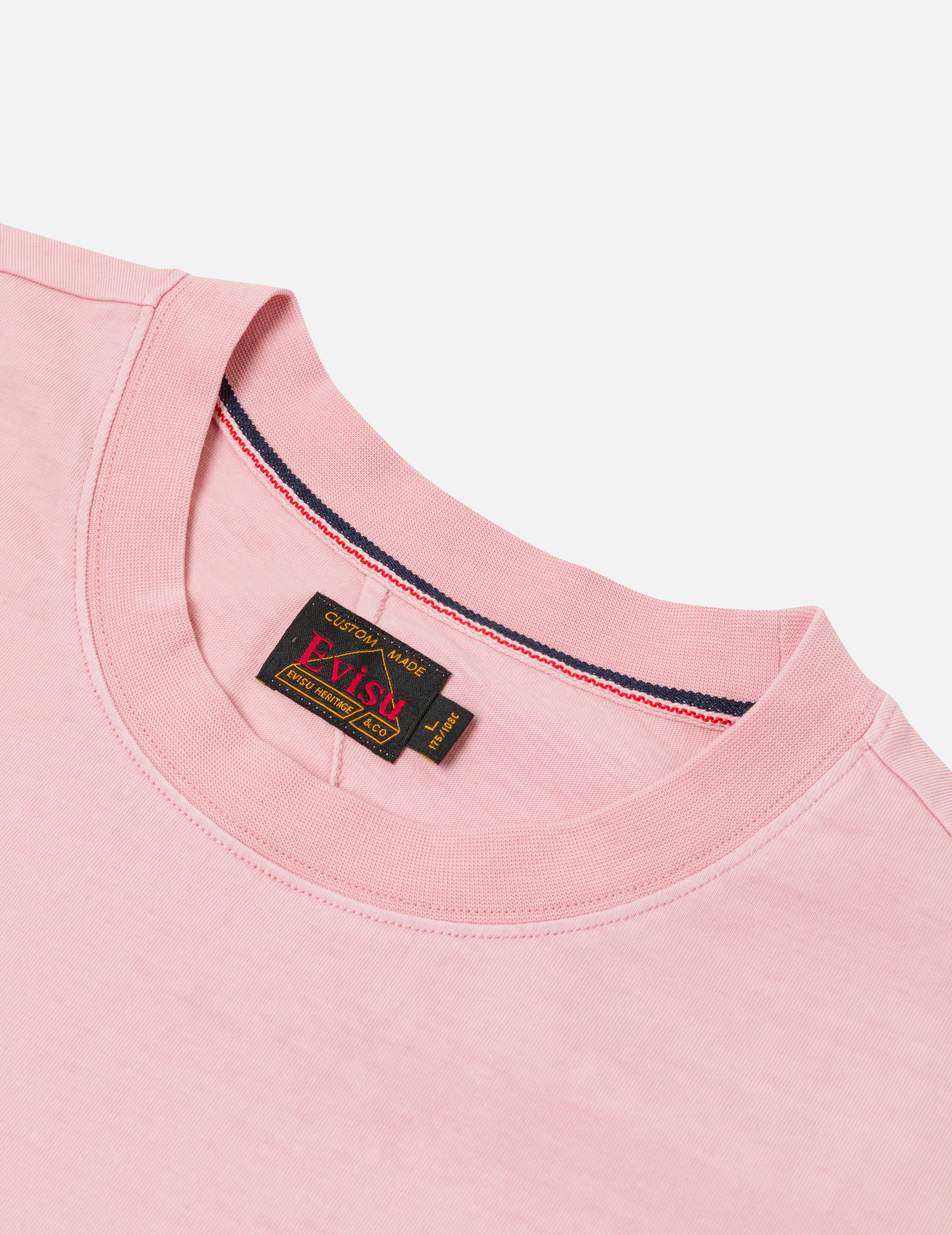 Seagull Embroidery Stitching Pocket Relax Fit T-Shirt