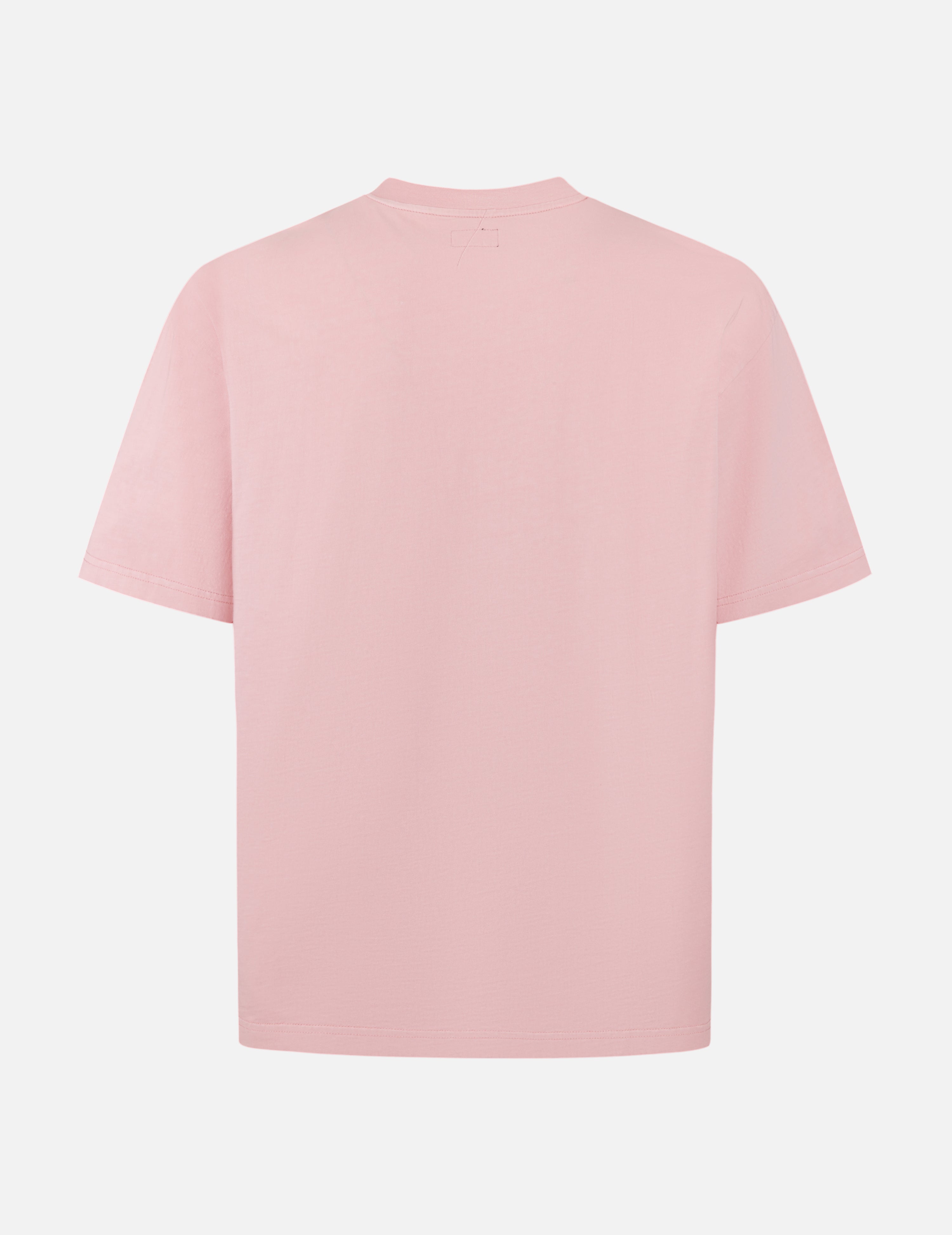 Seagull Embroidery Stitching Pocket Relax Fit T-Shirt