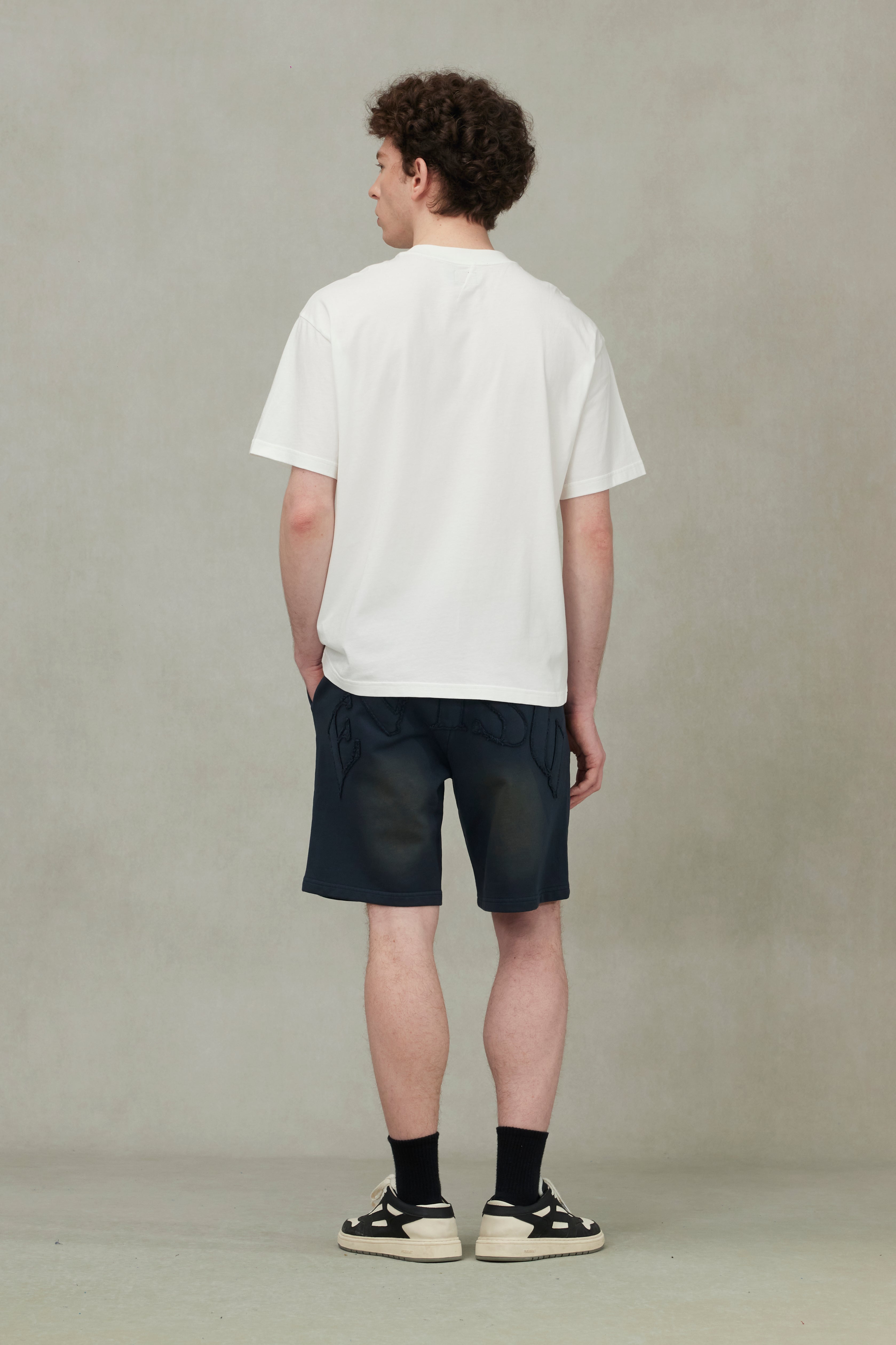 Seagull Embroidery Stitching Pocket Relax Fit T-Shirt