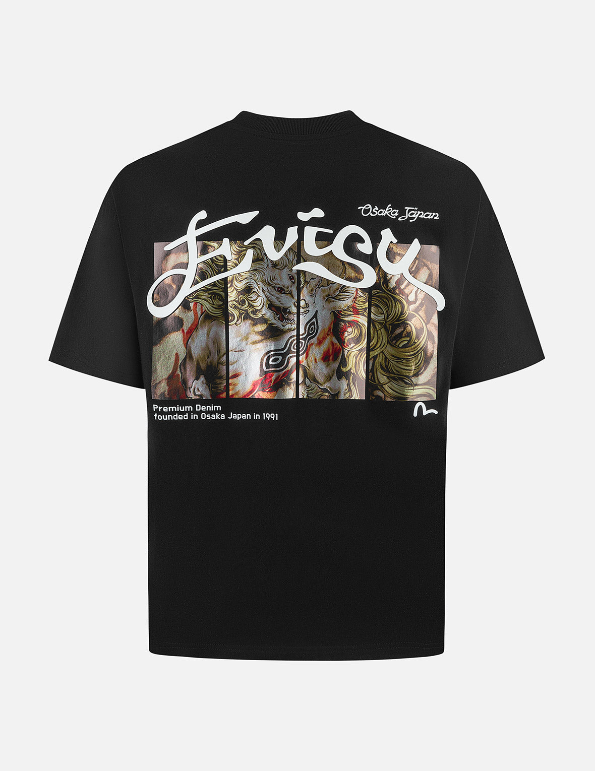 Hakutaku Seagull Print Relax Fit T-Shirt