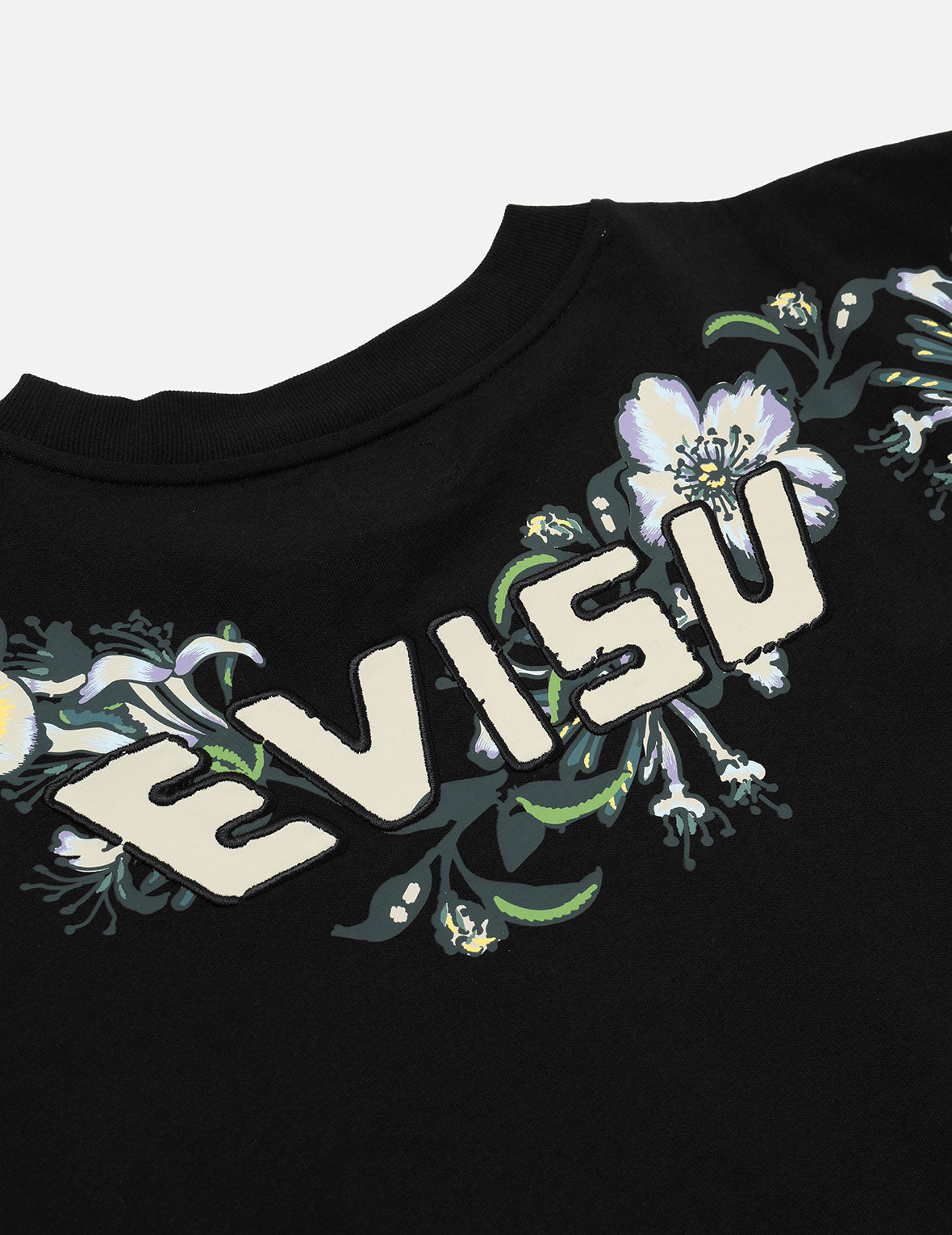Floral Daicock and Logo Embroidery Loose Fit T-Shirt