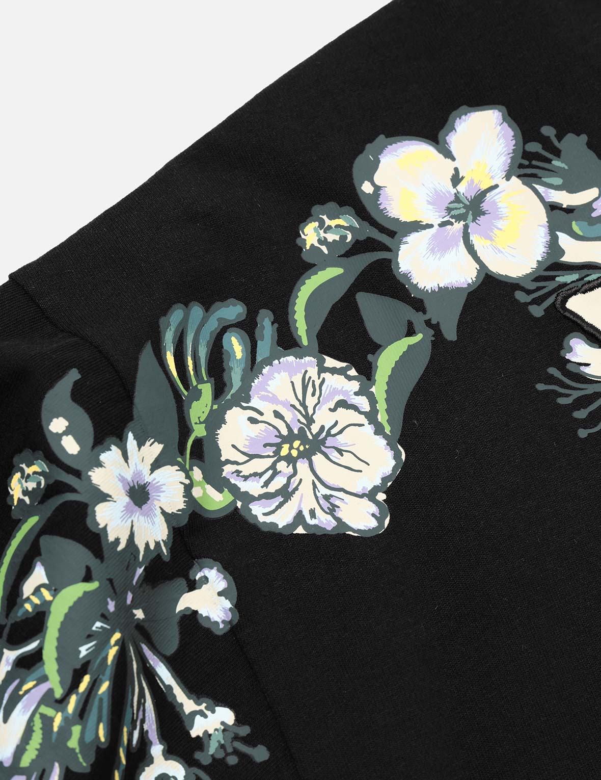 Floral Daicock and Logo Embroidery Loose Fit T-Shirt