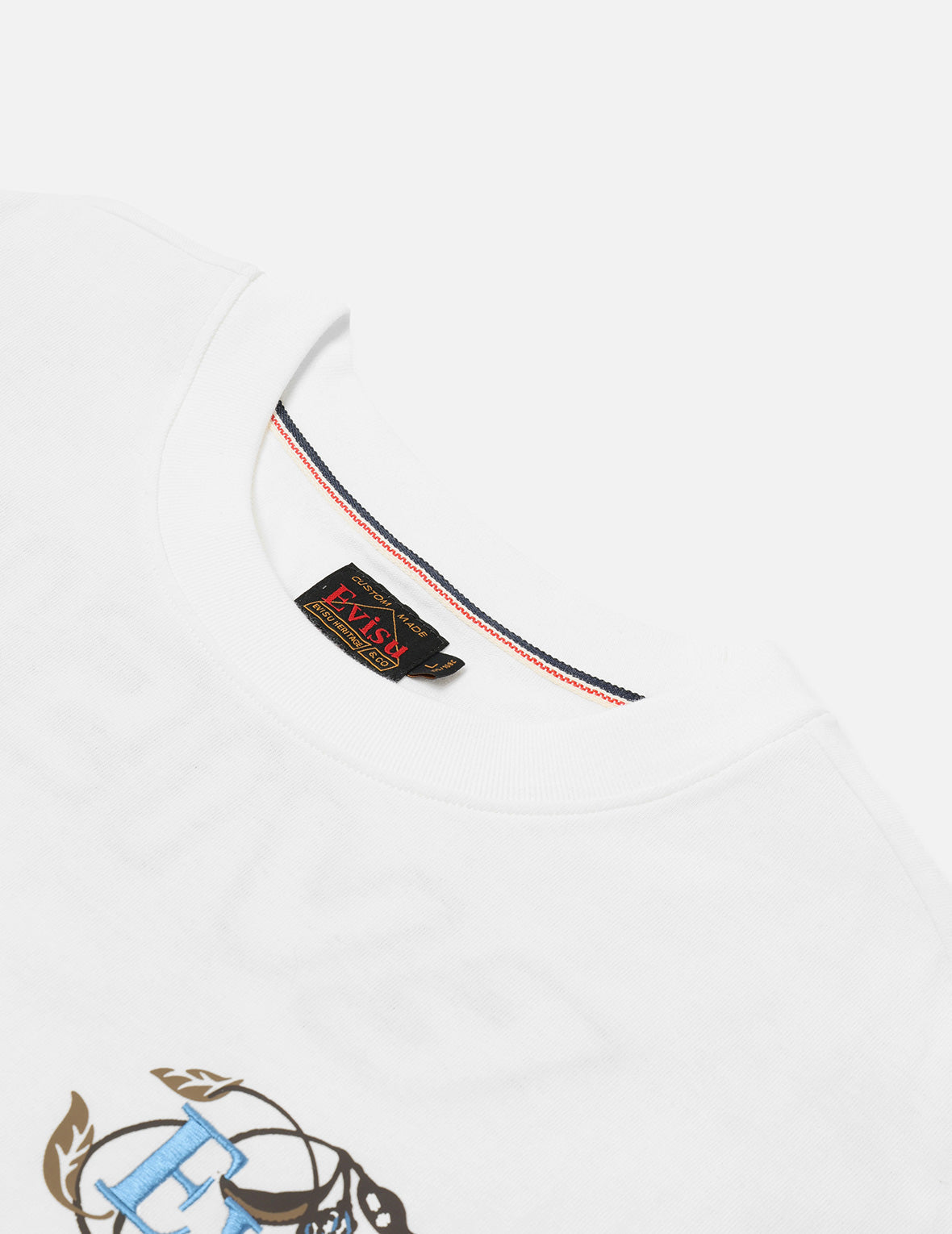 Floral Daicock and Logo Embroidery Loose Fit T-Shirt