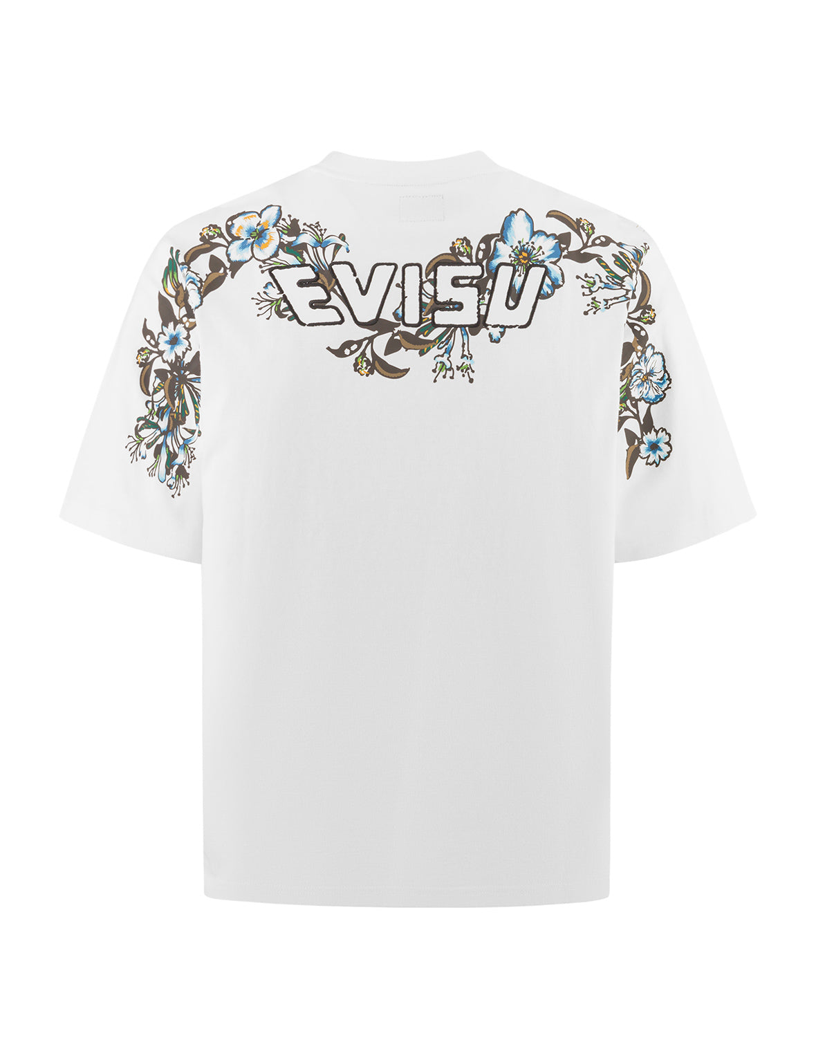Floral Daicock and Logo Embroidery Loose Fit T-Shirt