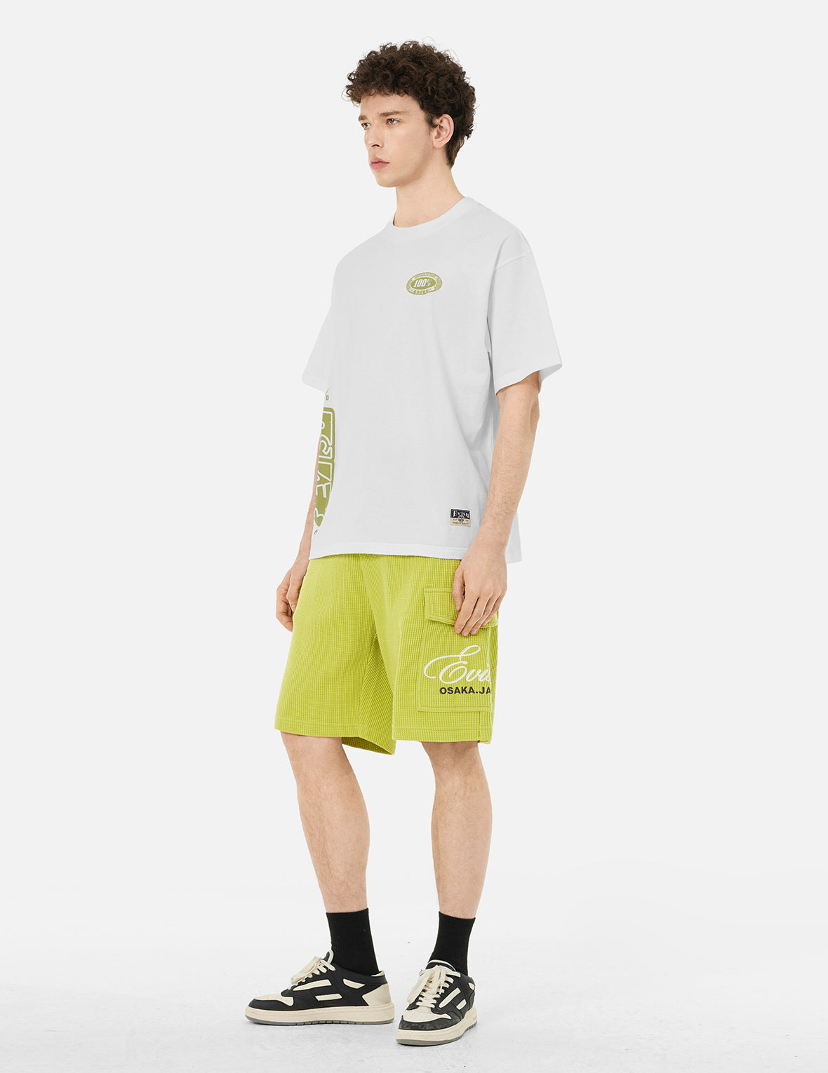 Logo and Daicock Print Loose Fit T-Shirt