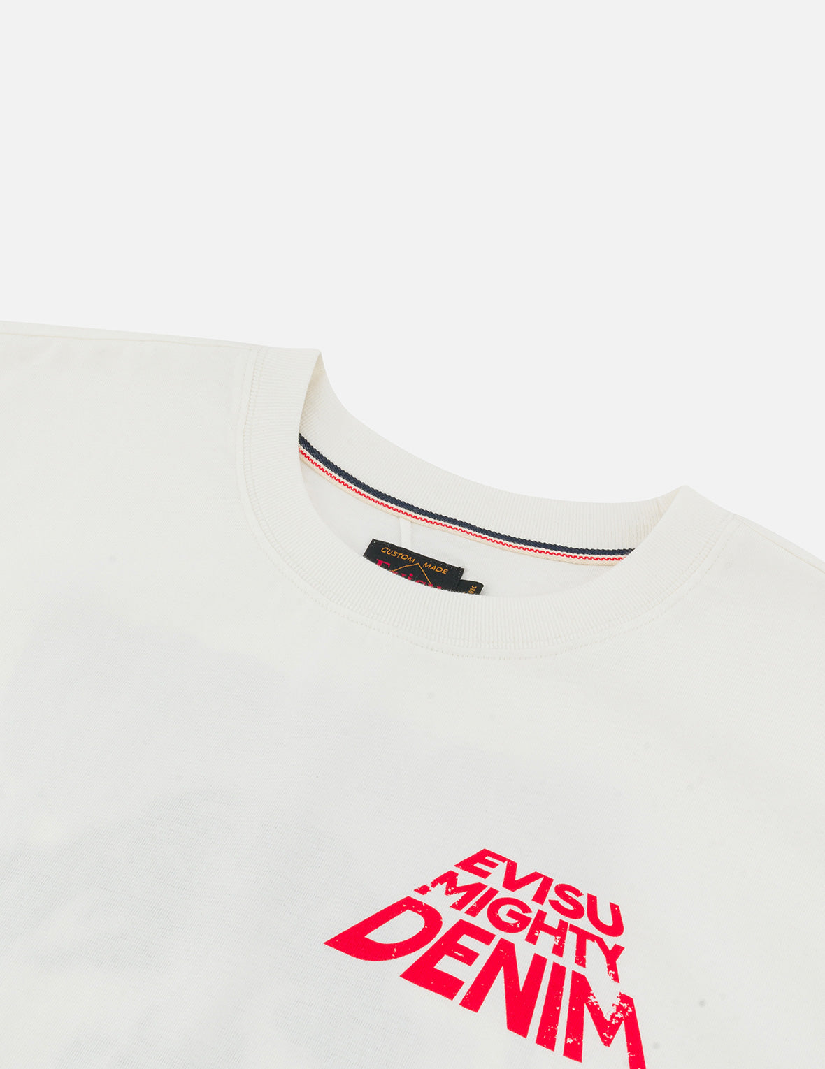 Slogan Print with Godhead Appliqué Embroidery Regular Fit T-Shirt