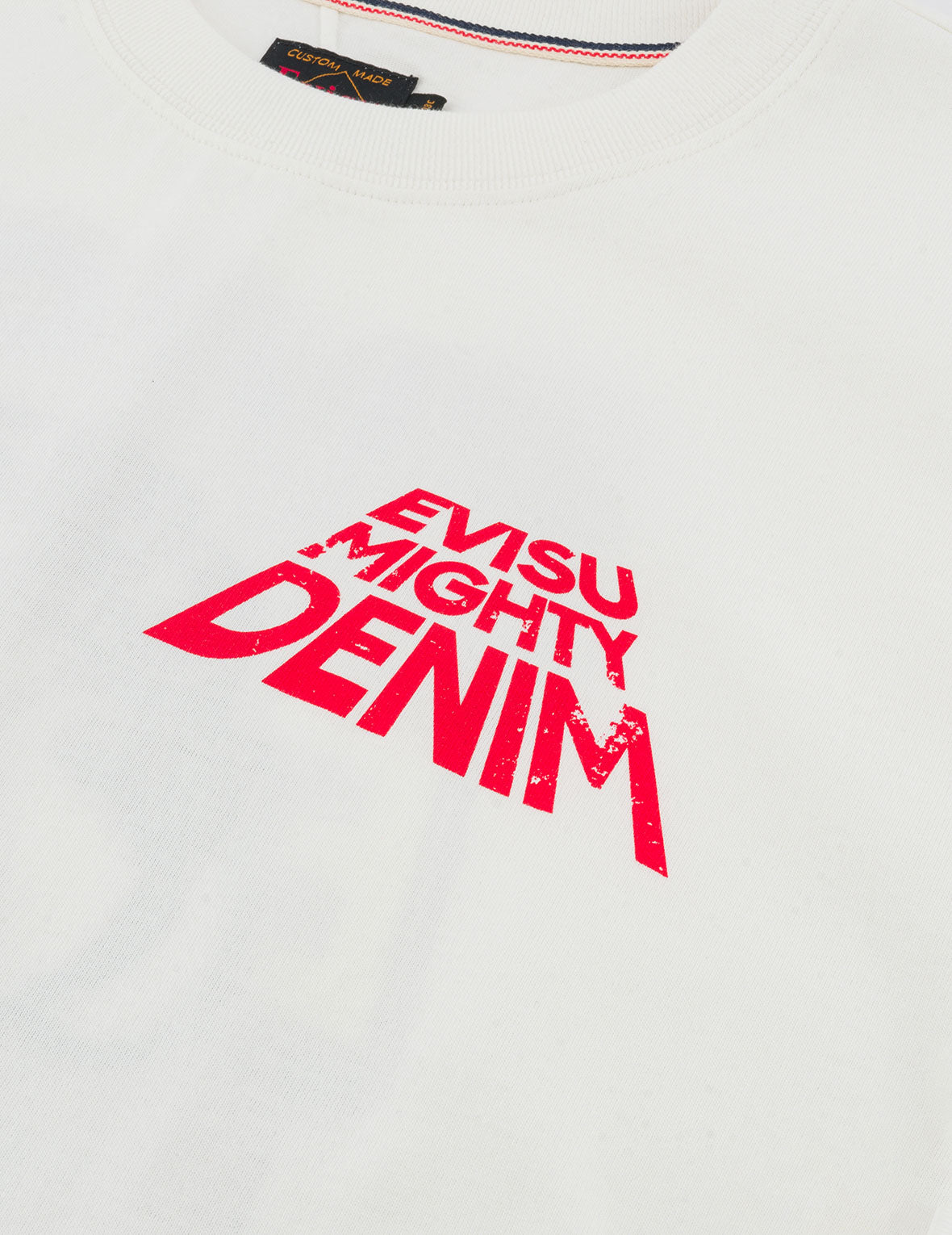 Slogan Print with Godhead Appliqué Embroidery Regular Fit T-Shirt