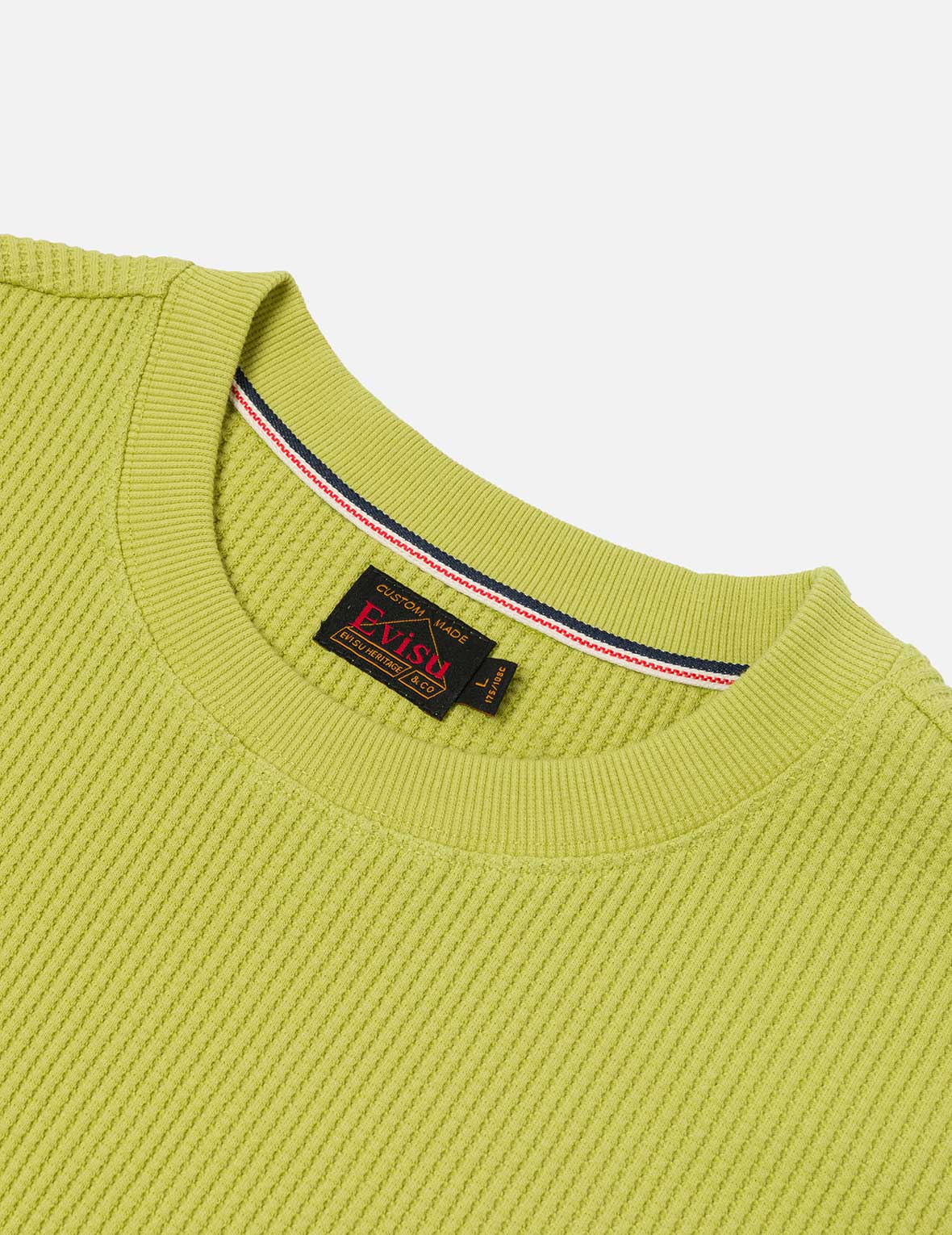 Seagull and Logo Embroidery Oversized Short-Sleeve Waffle Sweatshirt