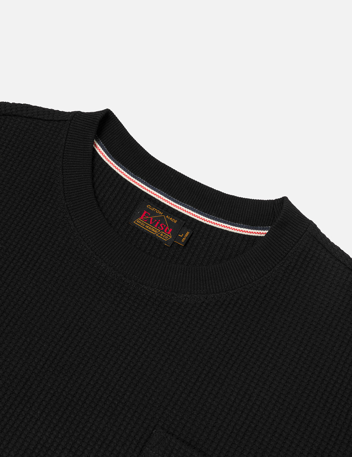 Seagull and Logo Embroidery Oversized Short-Sleeve Waffle Sweatshirt