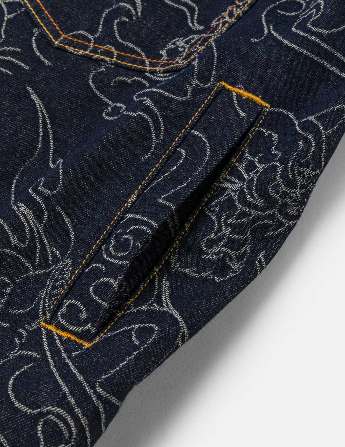 Allover Leopard Jacquard Denim Jacket