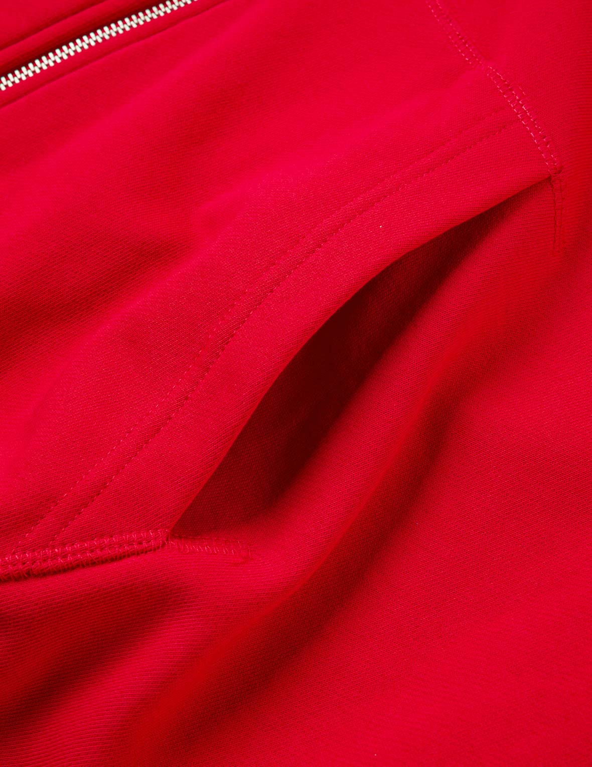 Year Of Horse Embroidery Zip-Up Hoodie - Red