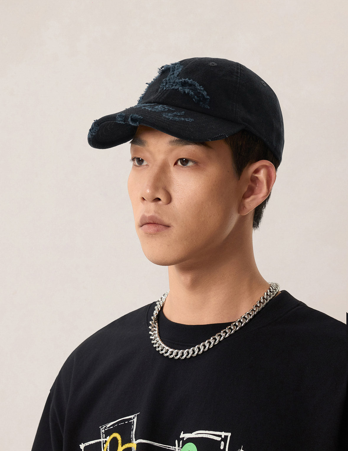 Grinding Distressed Logo Cap