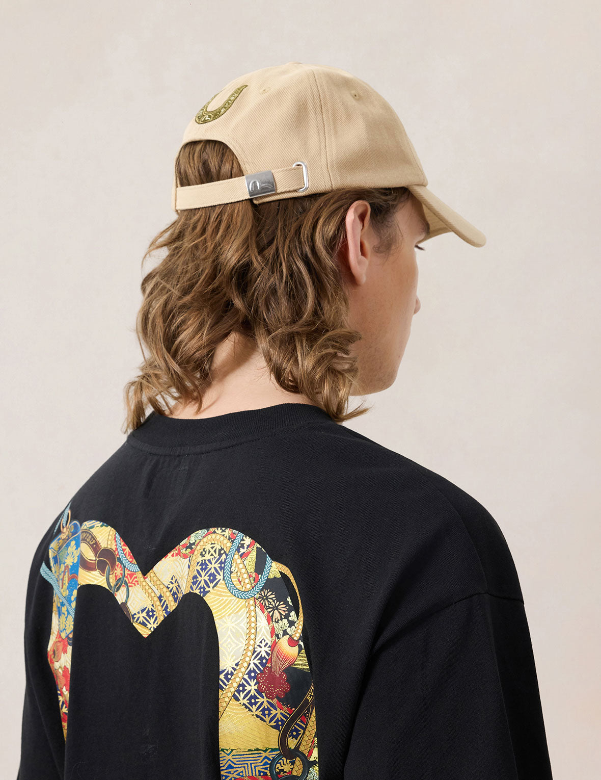 Evisu Logo Embroidery Cap - Beige