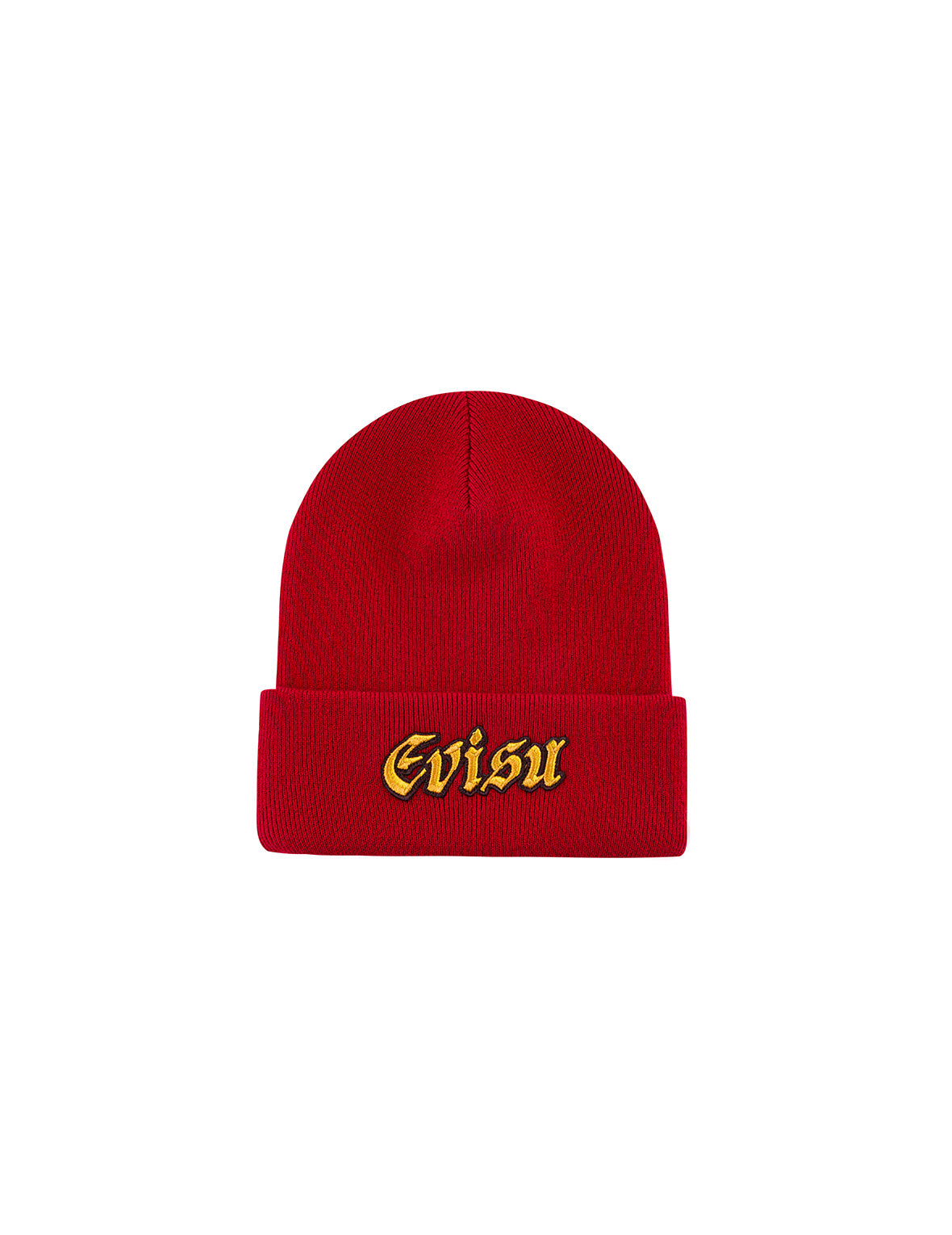 Evisu Logo Embroidery Beanie - Red