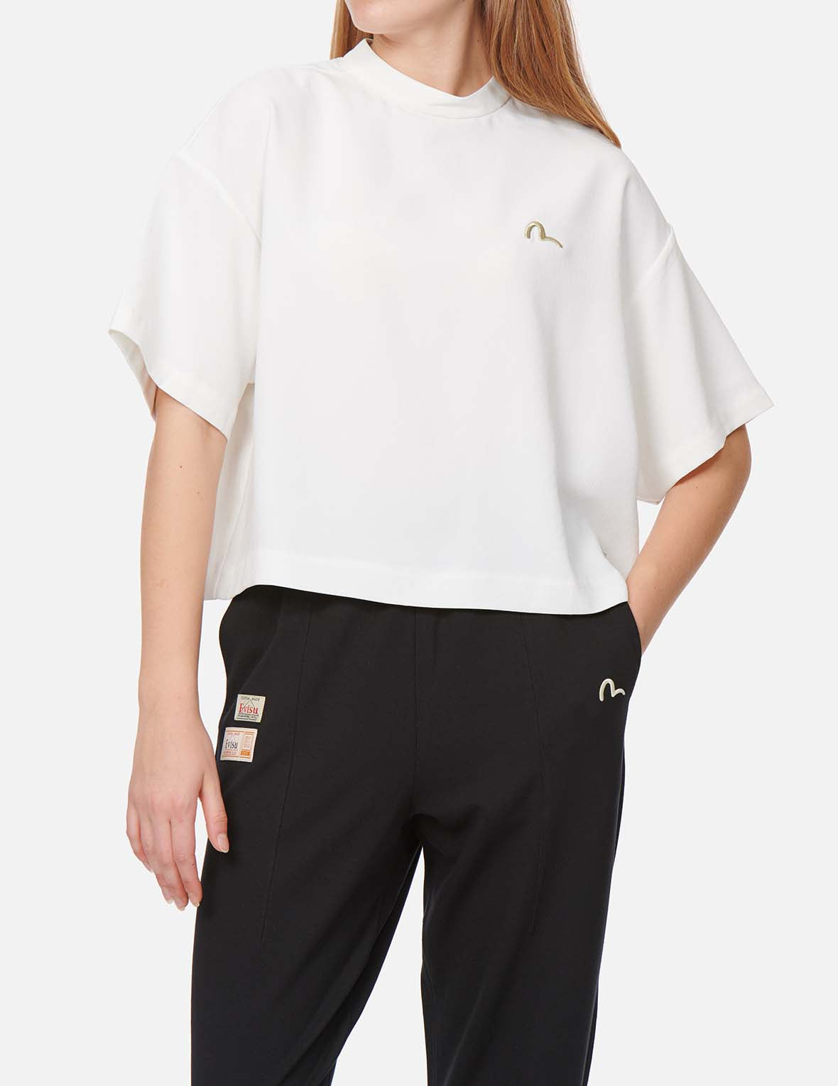 Seagull Embroidered Boxy Blouse