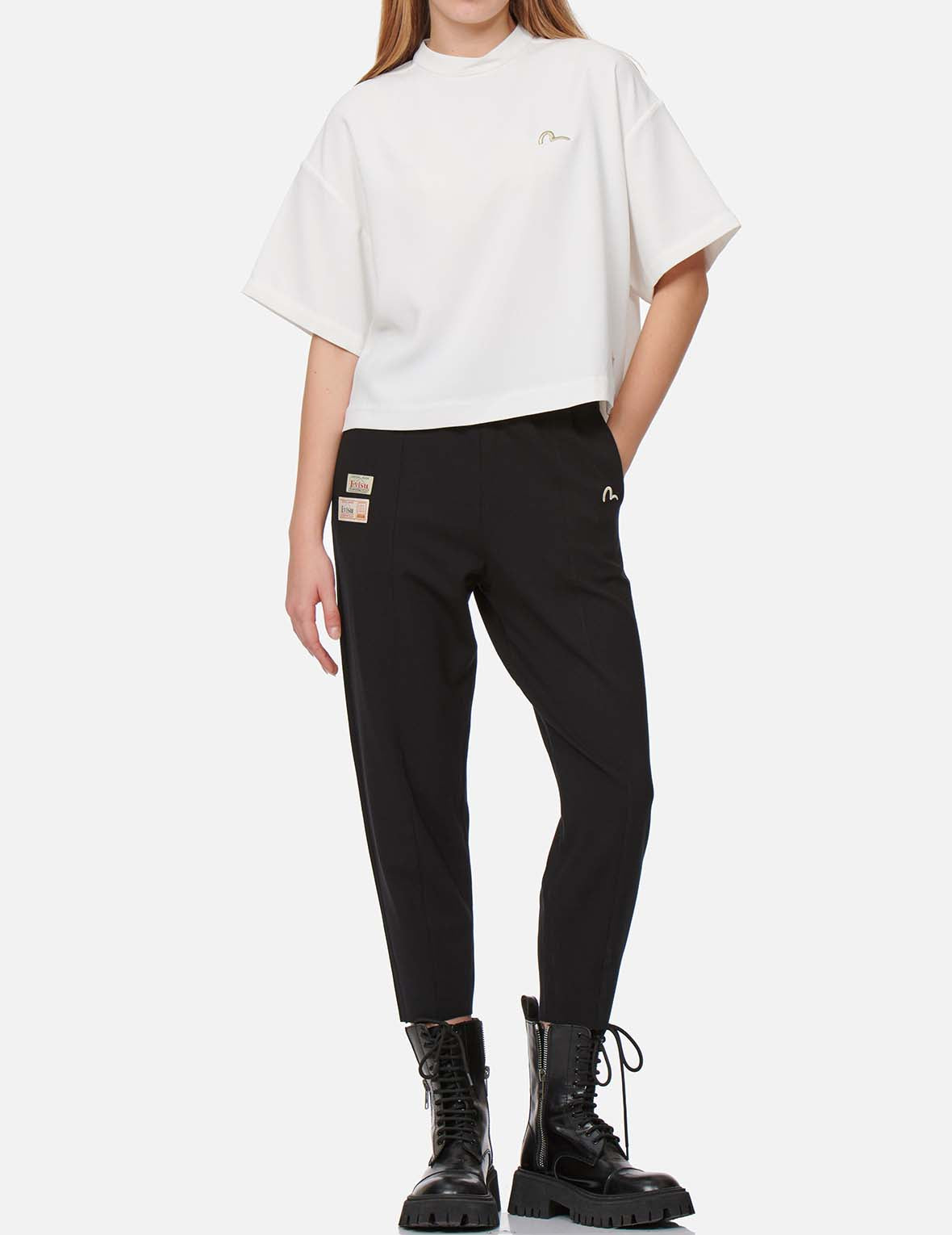 Seagull Embroidered Boxy Blouse