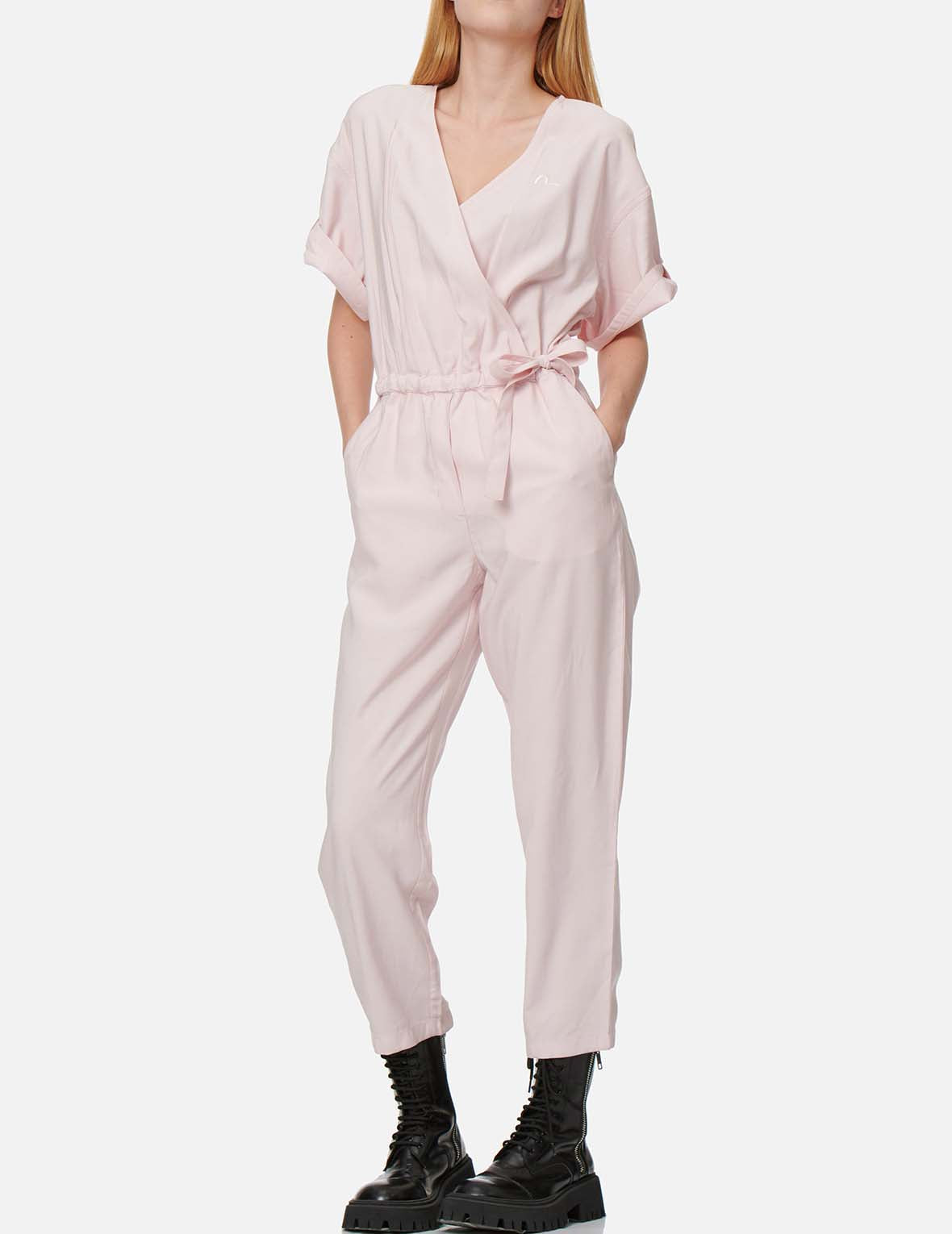 Seagull Embroidery Wrapped Jumpsuit