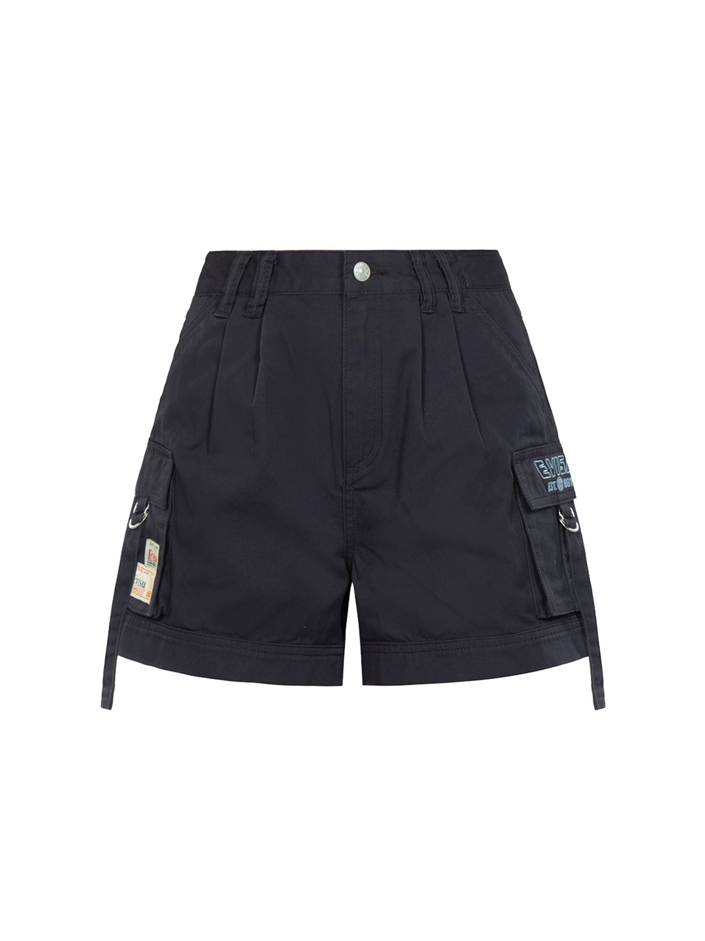 Seagull and Logo Embroidery Cargo Shorts