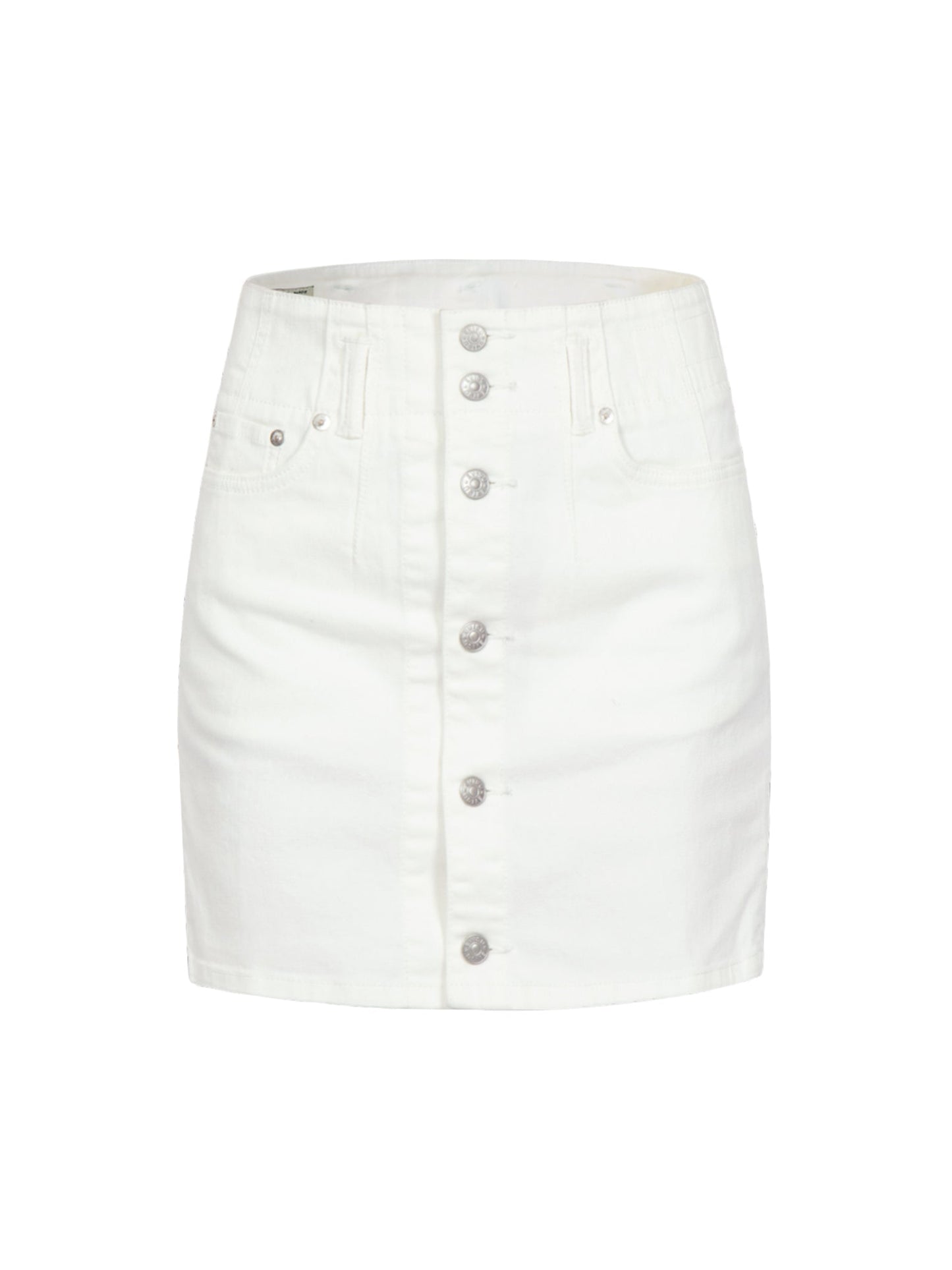 Seagull Embroidery Fuchsia Denim Skirt